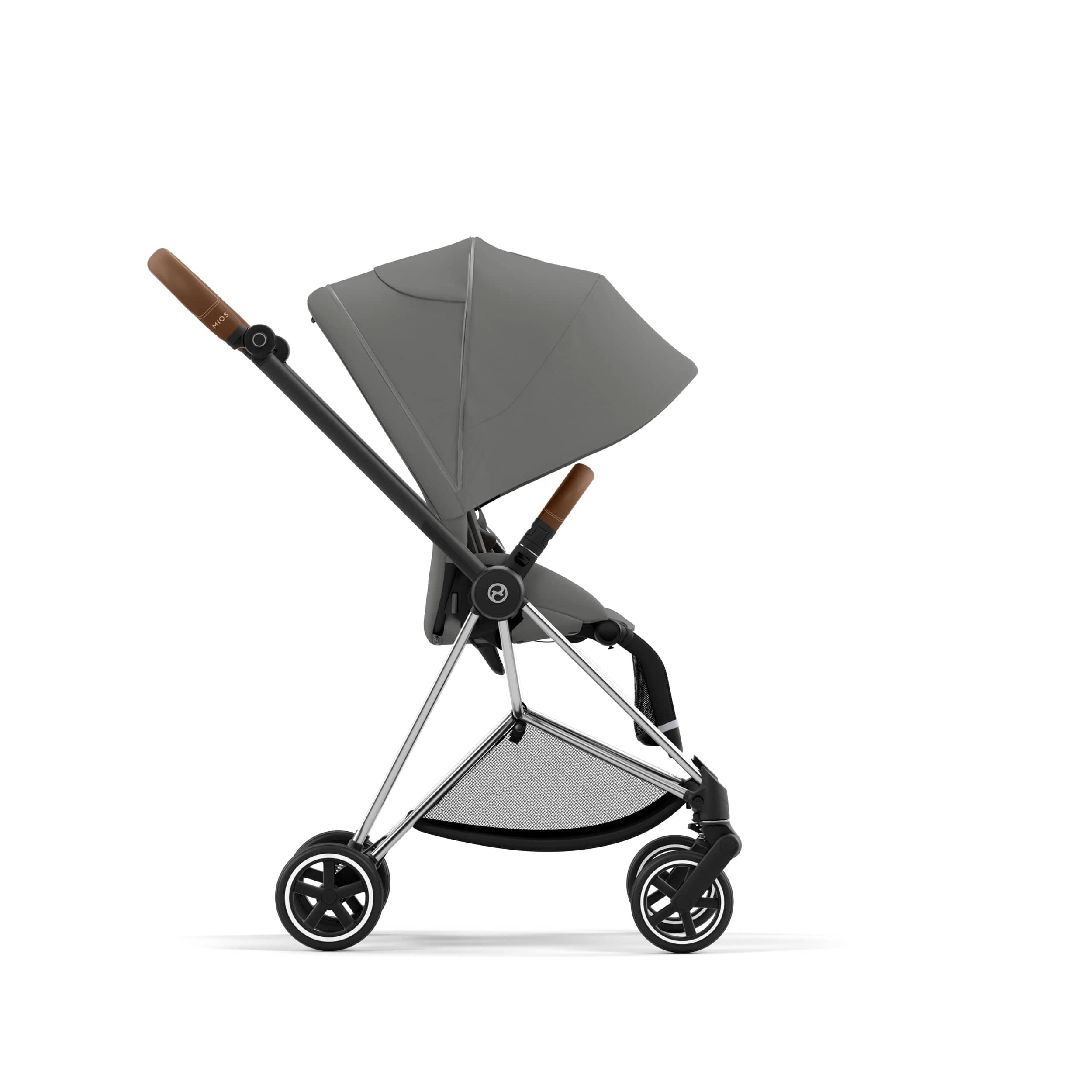 Cybex Mios 3 Complete Stroller - Lightweight Travel Stroller with Reversible Seat, Chrome/Brown | Perfect for City Walks, Travel & Everyday Use