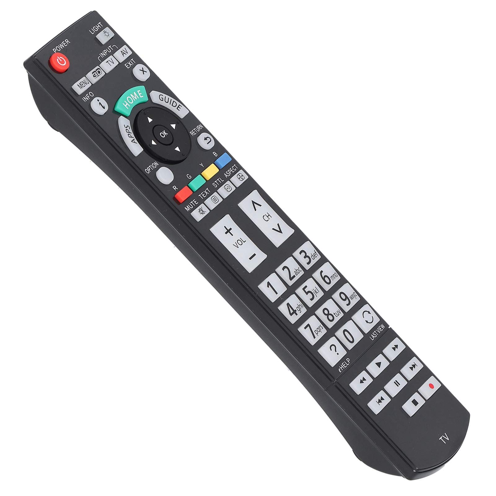 01 02 015 TV Remote Control Replacement - Durable ABS Plastic Universal Remote for Smart TVs, LED TVs - Perfect for Living Room, Bedroom & Home Theater Use