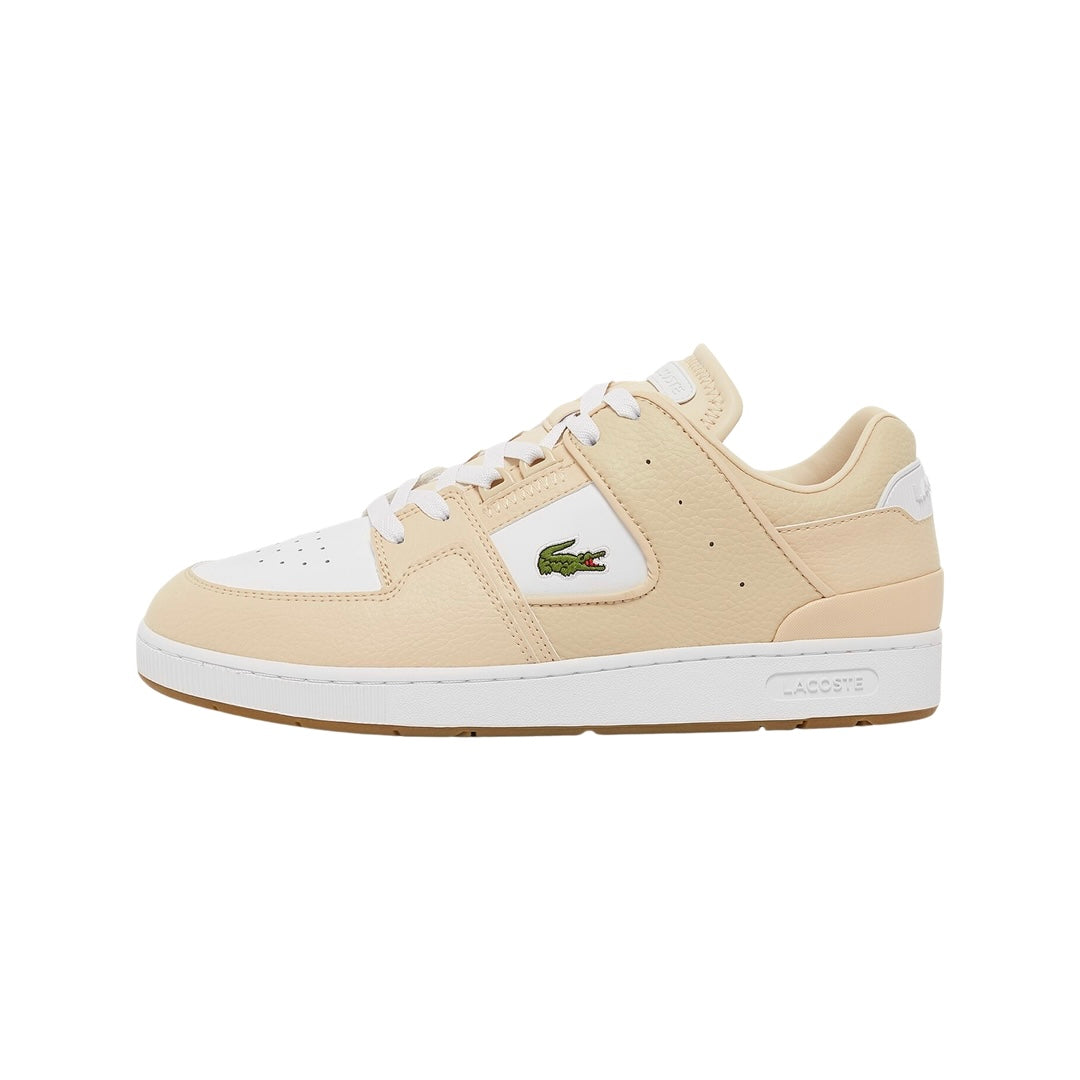 Lacoste Women's Court Cage 2 123 Sneakers - Beige & White Casual Tennis Shoes for Women | Perfect for Everyday Wear, Gym & Outdoor Activities
