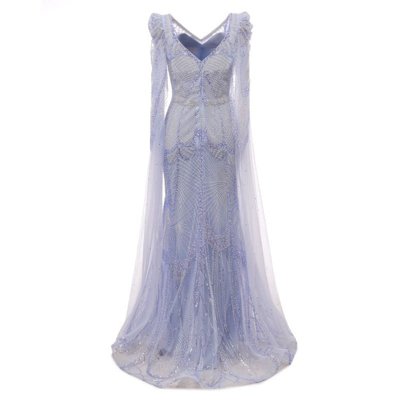 Elegant Mermaid Long Sleeve Maxi Prom Dress for Women - Formal Evening Gown for Parties, Homecoming, and Special Occasions