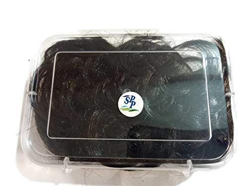Manasvini Black Synthetic Hair Extensions & Rubber Bands Set of 2 with Storage Box - Clip-in Hair Extensions for Women, Ponytail Accessories for Daily Styling & Special Occasions