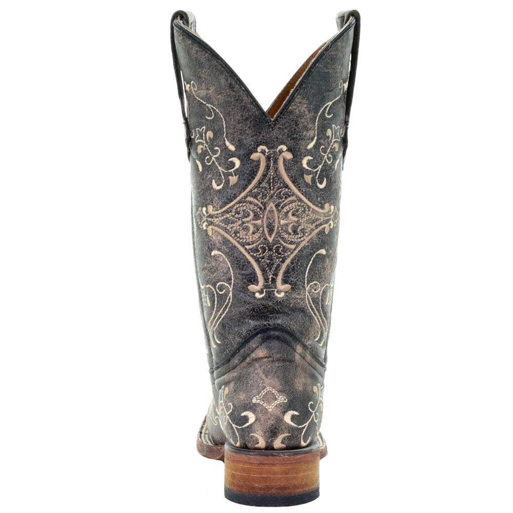 Women's Corral L5078 Circle G Embroidery Leather Cowgirl Boots - Western Style Riding Boots for Country Dancing, Rodeo & Fashion Outfits