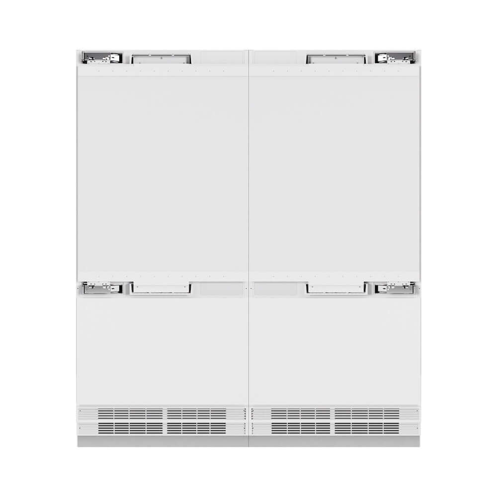 ZLINE 72 Inch 39.6 Cubic Feet Panel Ready French Door Built-In Bottom Freezer Refrigerator with Water Dispenser and Ice Maker (RBIT 72) - Perfect for Modern Kitchens and Open Concept Homes