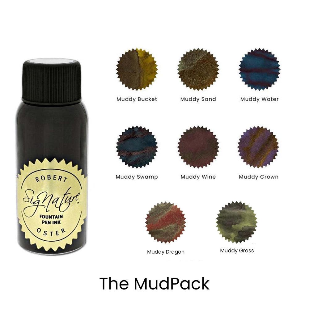 Robert Oster Signature Fountain Pen Ink Bottle - 50ml (The MudPack) - Premium Writing Ink for Calligraphy, Journaling & Artistic Projects