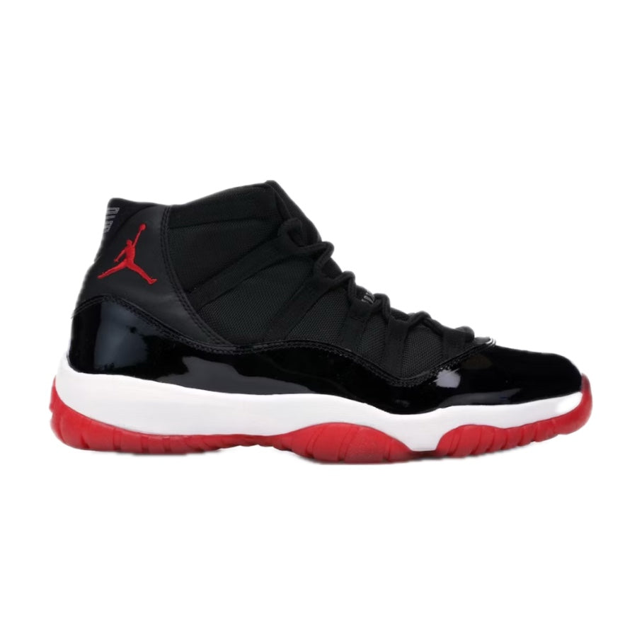 Original Air Jordan 11 Retro Playoffs 2001 Sneakers - Black/True Red/White Colorway - Men's Basketball Shoes for Court Performance & Street Style