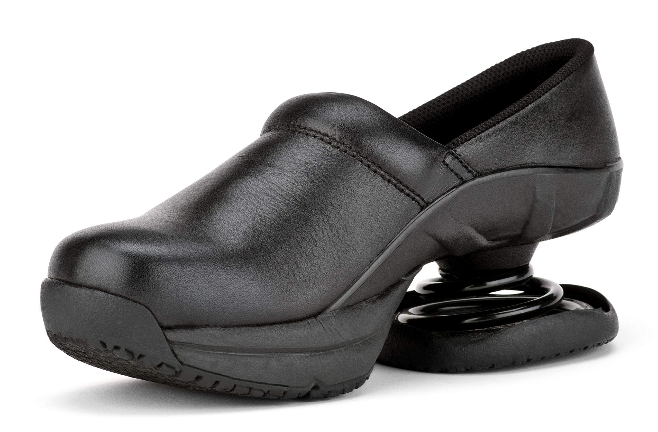 Z-CoiL Toffler Women's Orthopedic Clogs - Comfortable Leather Slip-On Shoes with Arch Support for Pain Relief & Foot Comfort - Open Coil Design - Perfect for Nurses, Teachers & All-Day Wear