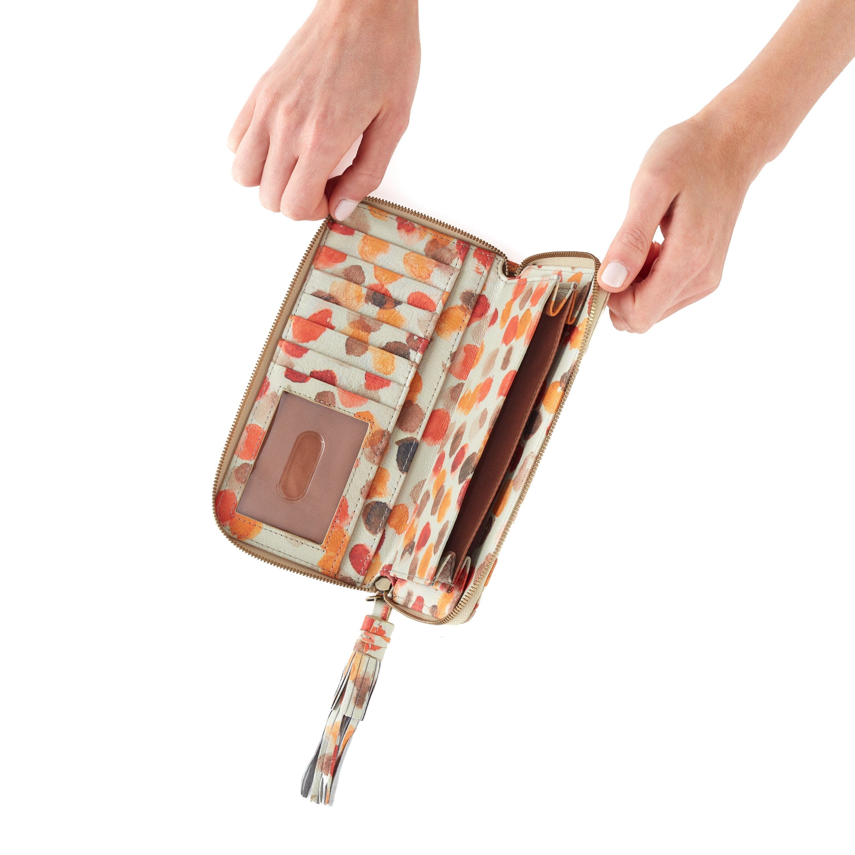 HOBO NILA LARGE ZIP AROUND CONTINENTAL WALLET - Stylish Leather Women's Wallet with Multiple Card Slots & Zipper Closure - Perfect for Travel, Everyday Use & Gift Giving