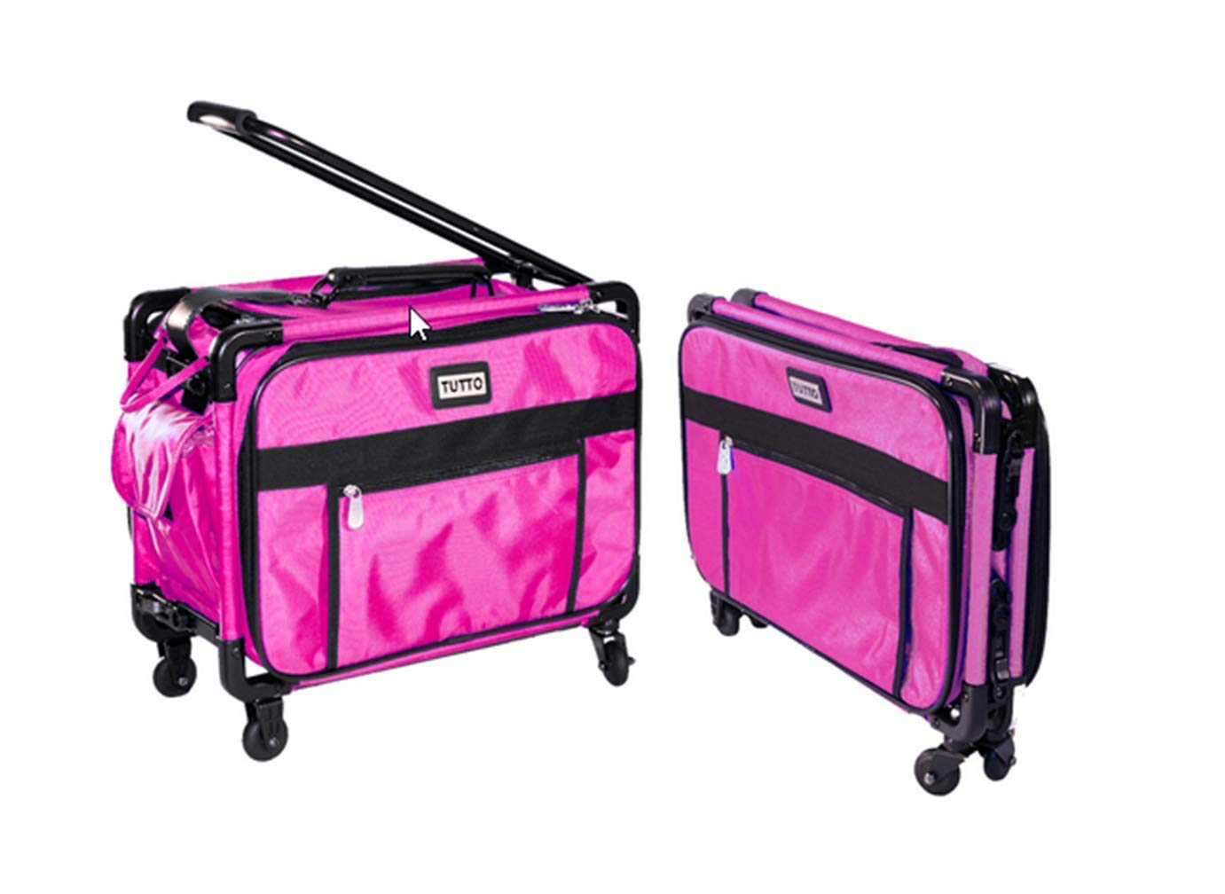Tutto Machine On Wheels - 22-Inch Pink Rolling Utility Cart for Kitchen, Office, or Dorm Room Organization | Portable Storage Solution with Wheels for Easy Mobility