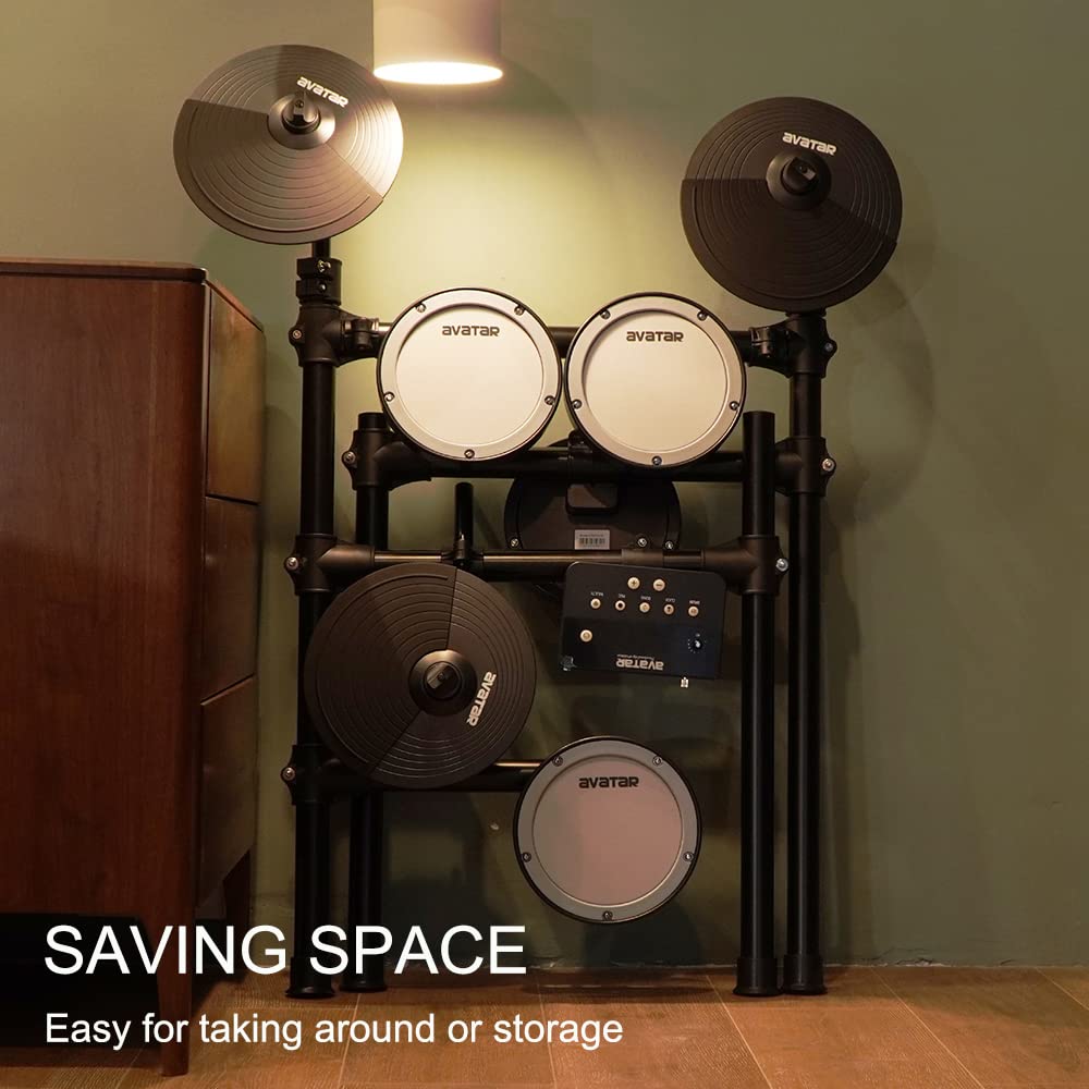 SD61-4 Professional Electric Drum Set - Mesh Electronic Drum Kit for Beginners with 251 Dynamic Sounds, 25 Kits & Solid Racks | USB-MIDI Connectivity | Includes Drum Sticks | Perfect for Home Practice, Studio Recording & Live Performances