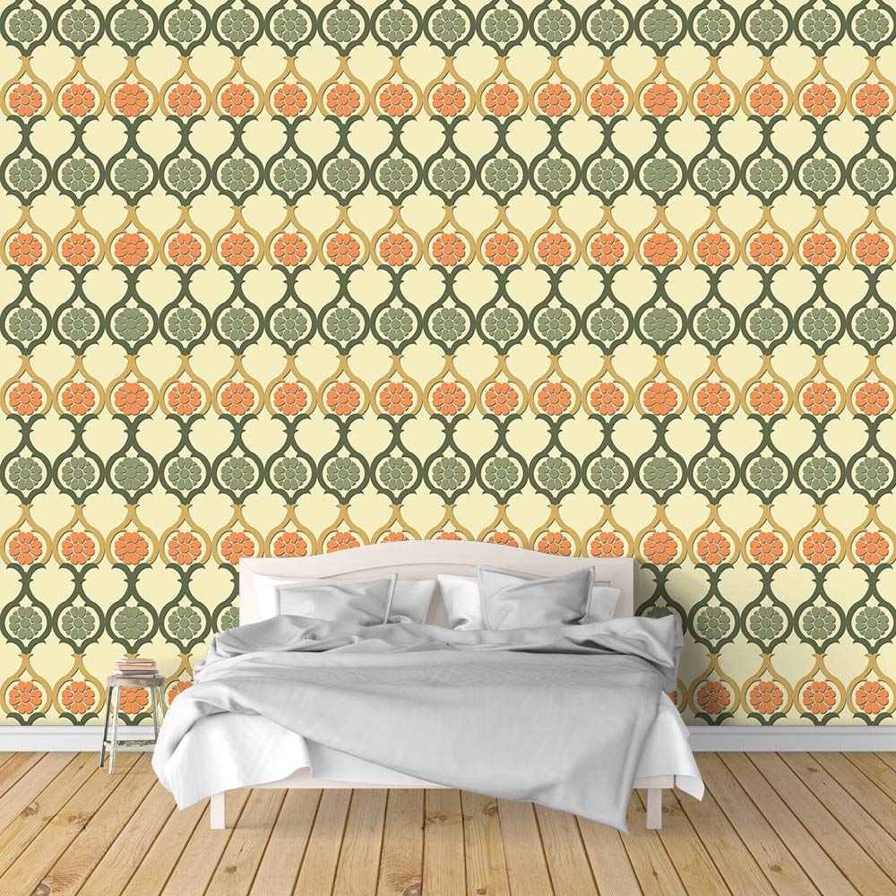 Chinese Traditional Pattern Removable Wallpaper - Peel and Stick Wall Mural for Bedroom (100x144 inches) | Perfect for Home Decor, Accent Walls & Nursery Design