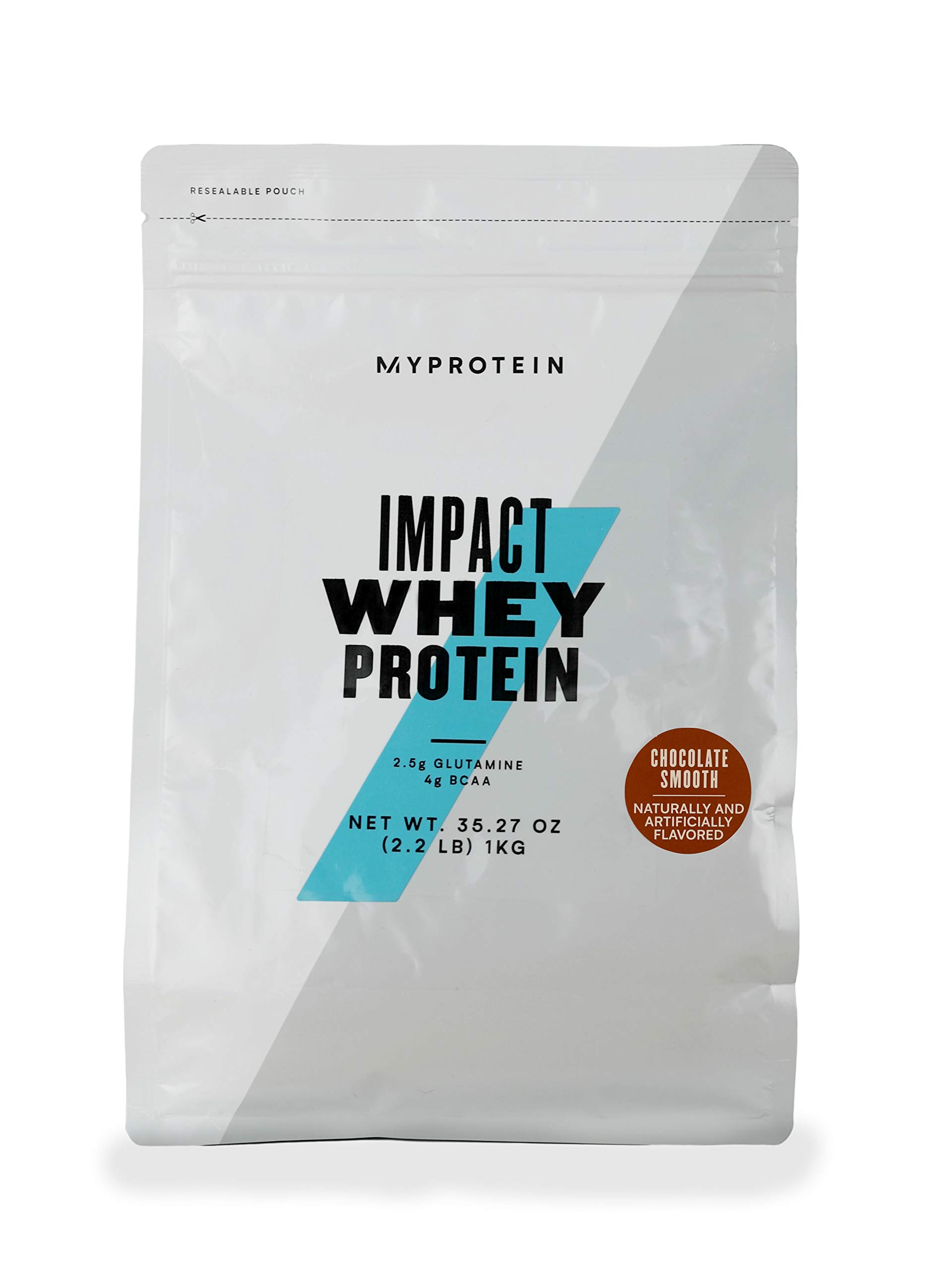 MyProtein Impact Whey Protein Powder - Chocolate Smooth Flavor, 2.2lb (1 Pack) | Premium Whey Protein Isolate for Muscle Recovery & Growth | Ideal for Post-Workout, Smoothies & Baking