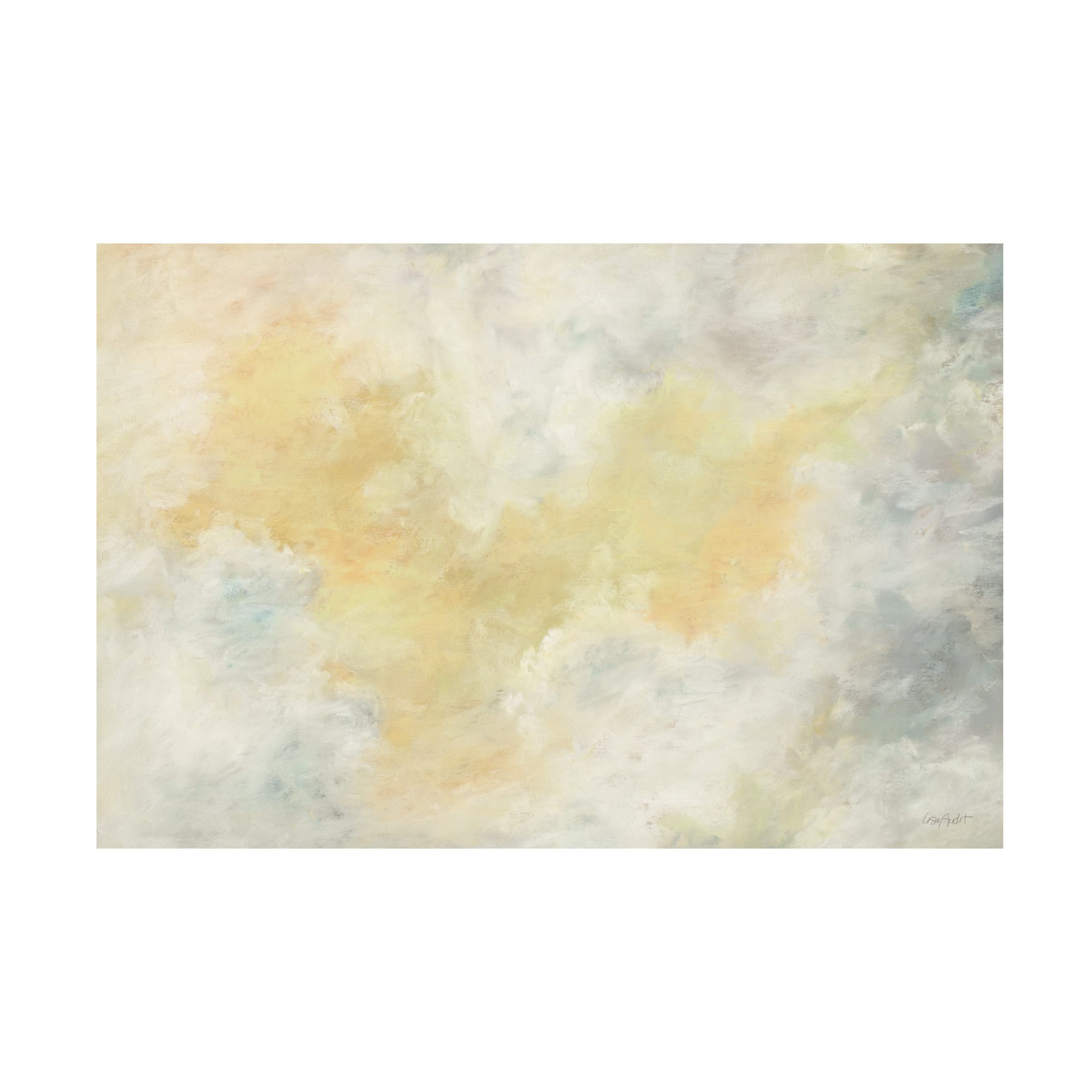Lisa Audit 'Golden Sky 01' Canvas Wall Art Print - Modern Abstract Landscape Painting for Living Room, Bedroom & Office Decor