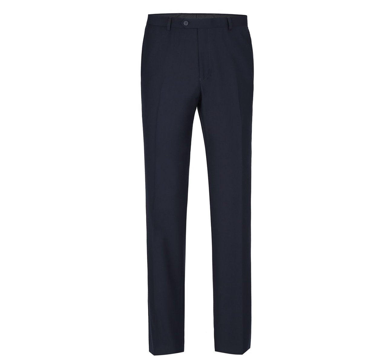 Alessandro Vitello by Renoir Dark Navy Slim Fit Flat Front Suit Pants for Men - Premium Dress Pants for Business, Office & Formal Occasions