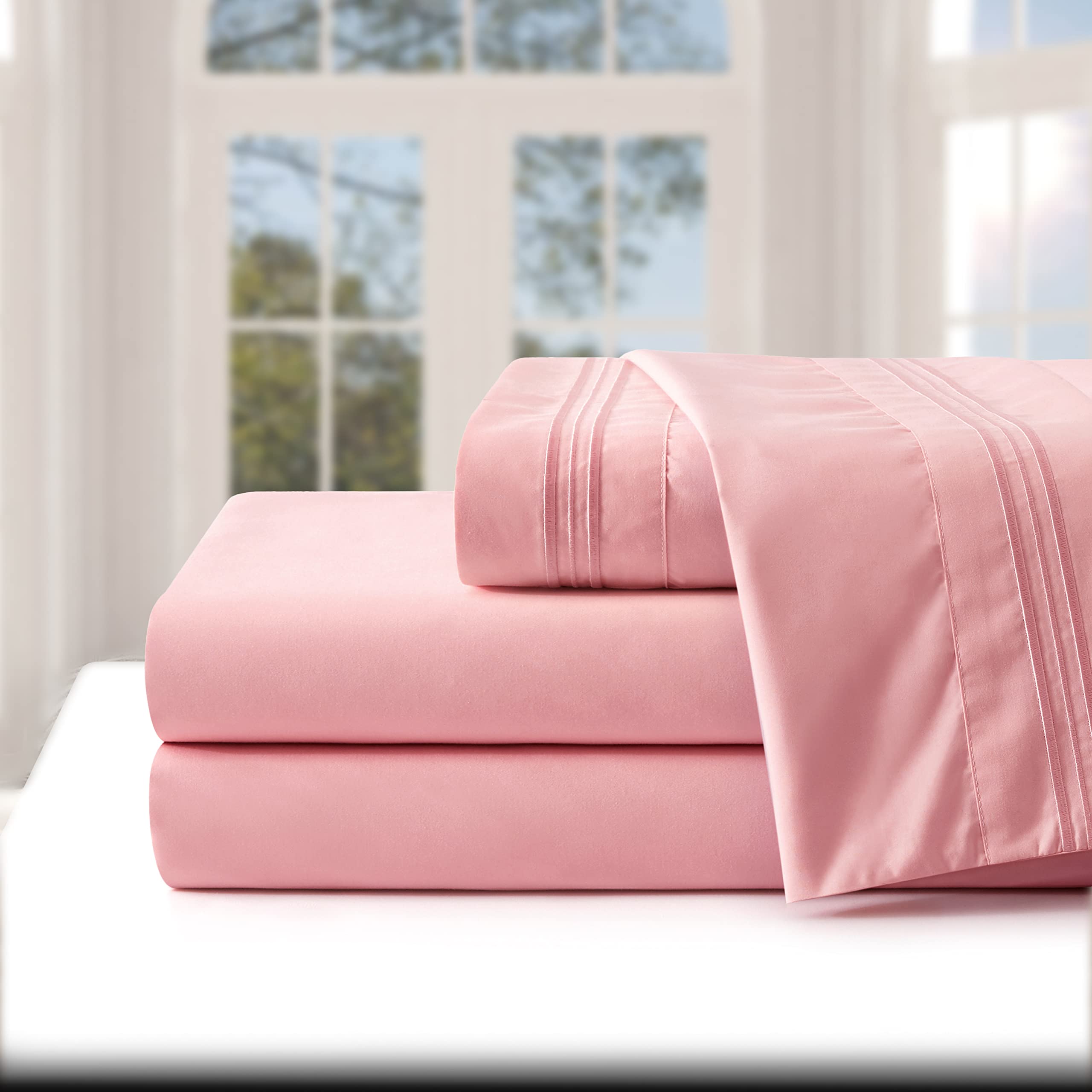 Luxury 1800 Thread Count King Size Sheets Set - Extra Deep Pocket 18-24