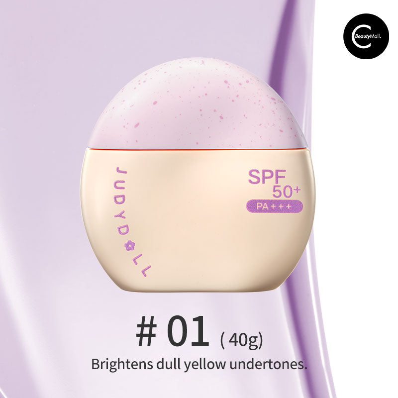 Judydoll SPF 50 Sunscreen & Primer Cream - Lightweight Daily Face Moisturizer with Broad Spectrum Protection for Makeup Base & Outdoor Activities