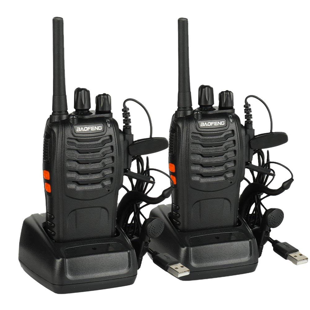 Baofeng BF-88A BF-88E Two Way Radio with USB Charging | Upgraded 888S Model | FRS PMR Walkie Talkie | 1500mAh Rechargeable Battery | Ideal for Outdoor Adventures, Construction Sites & Emergency Communication