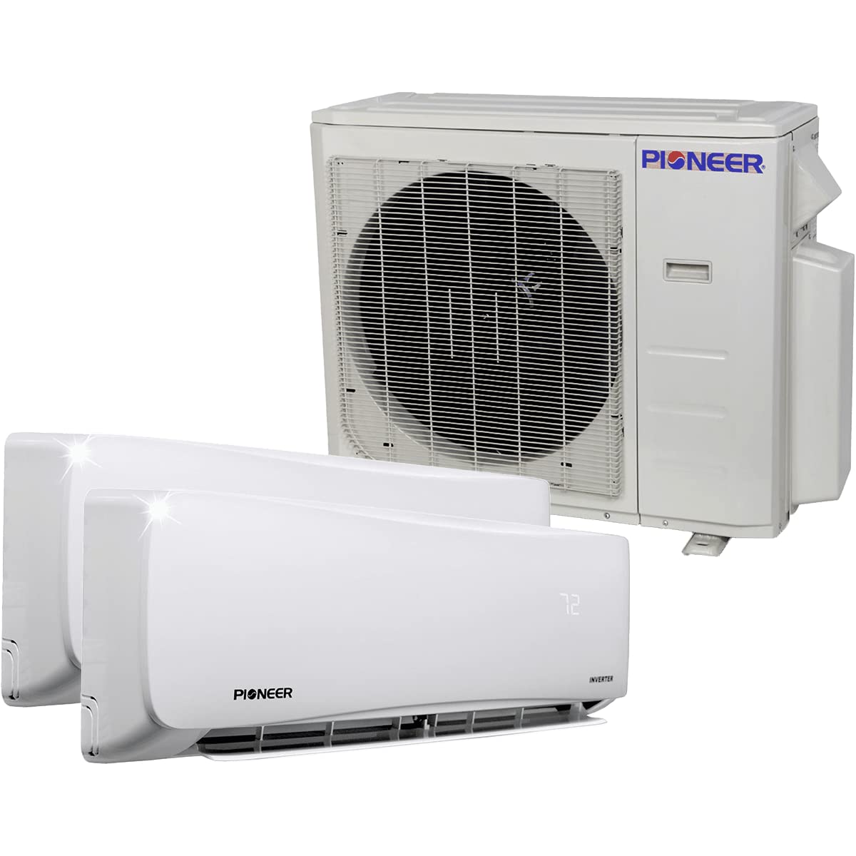 Pioneer WYS020GMHI22M2 2-Zone Dual Split Multi Heat Pump Air Conditioner - Perfect for Home & Office Cooling & Heating