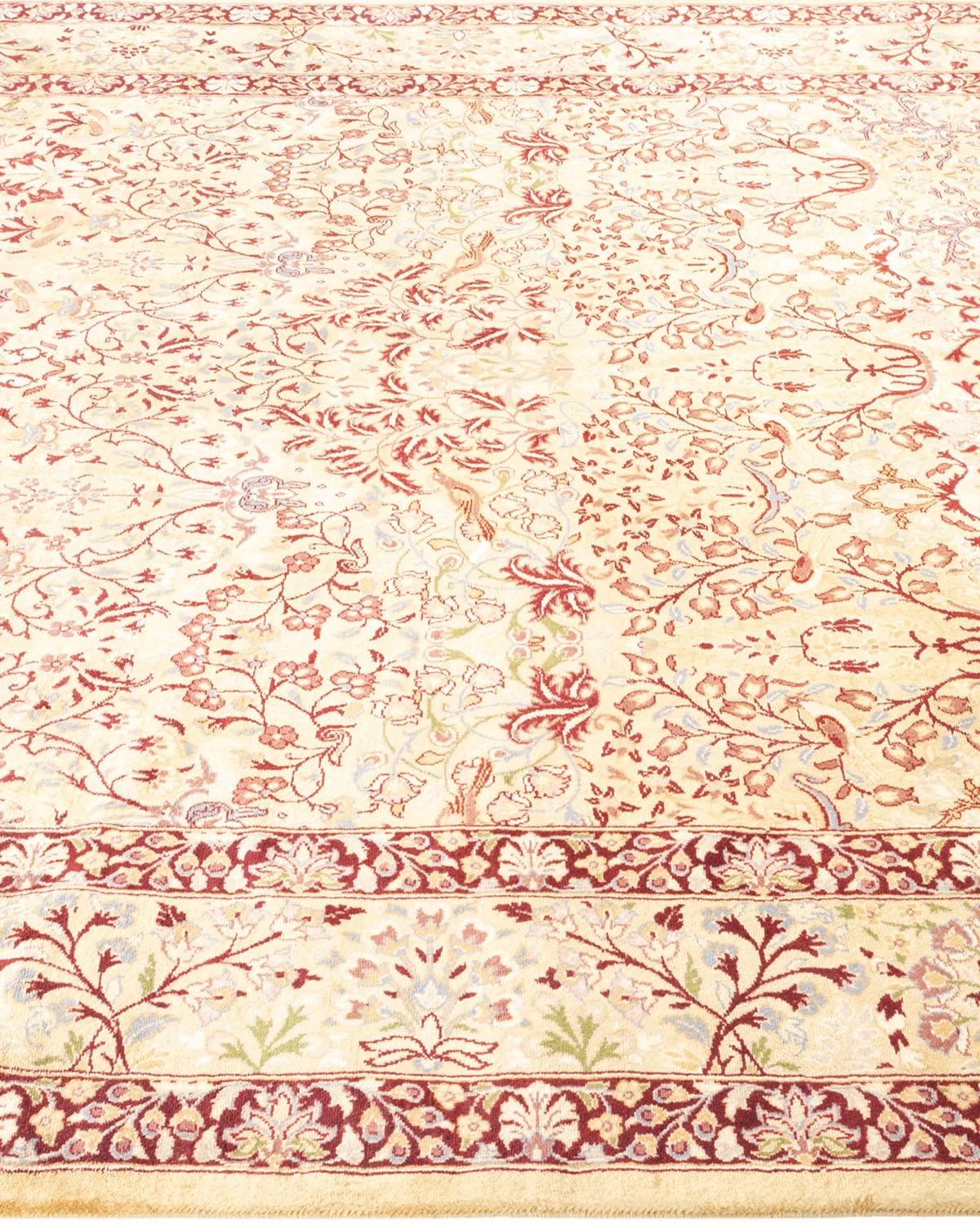 Handmade Wool Traditional Floral Mogul Yellow 6x9 Area Rug - Solo Rugs One of a Kind Hand Knotted - Perfect for Living Room, Bedroom & Home Decor
