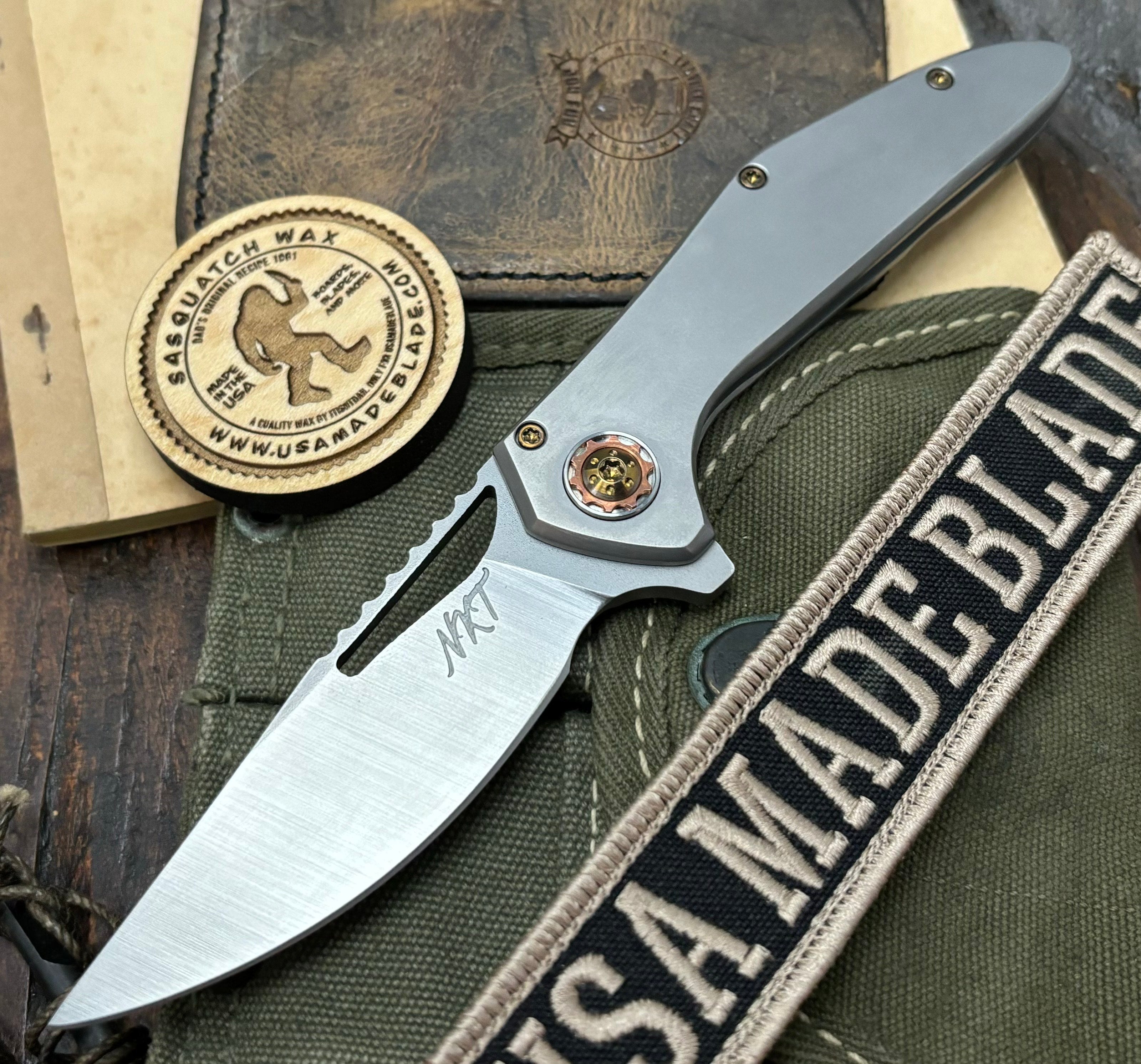 NK&T Custom Hydra Framelock Folding Knife - 5/32