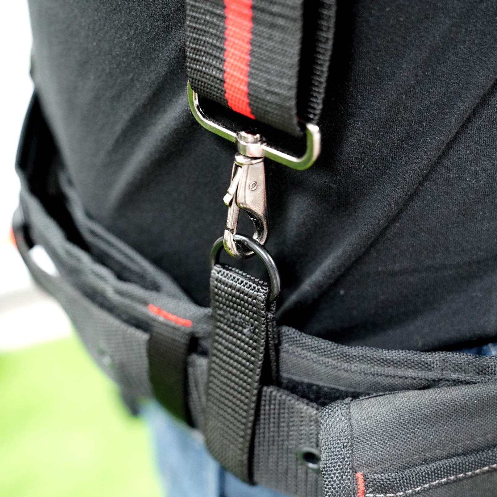 Premium MELOTOUGH Work Suspenders & Tool Belt Set - Adjustable Construction Suspenders with Large Moveable Phone Holder, Padded Tool Belt with Handle Strap & D-Ring for Hooks | Ideal for Construction Workers, Carpenters, Electricians & DIY Projects