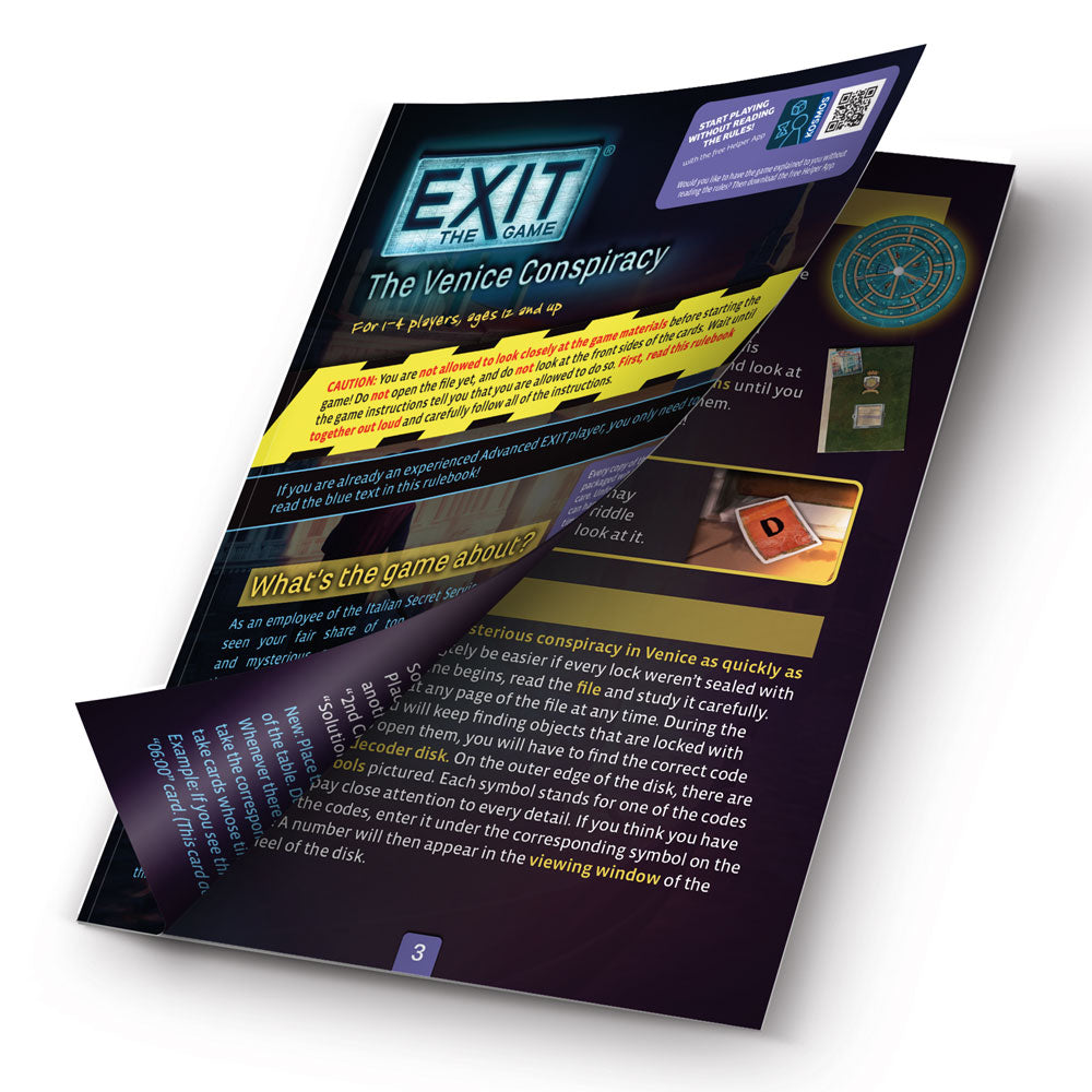 EXIT: The Game - The Venice Conspiracy | Escape Room Board Game for Adults & Teens | Perfect for Family Game Nights & Party Entertainment