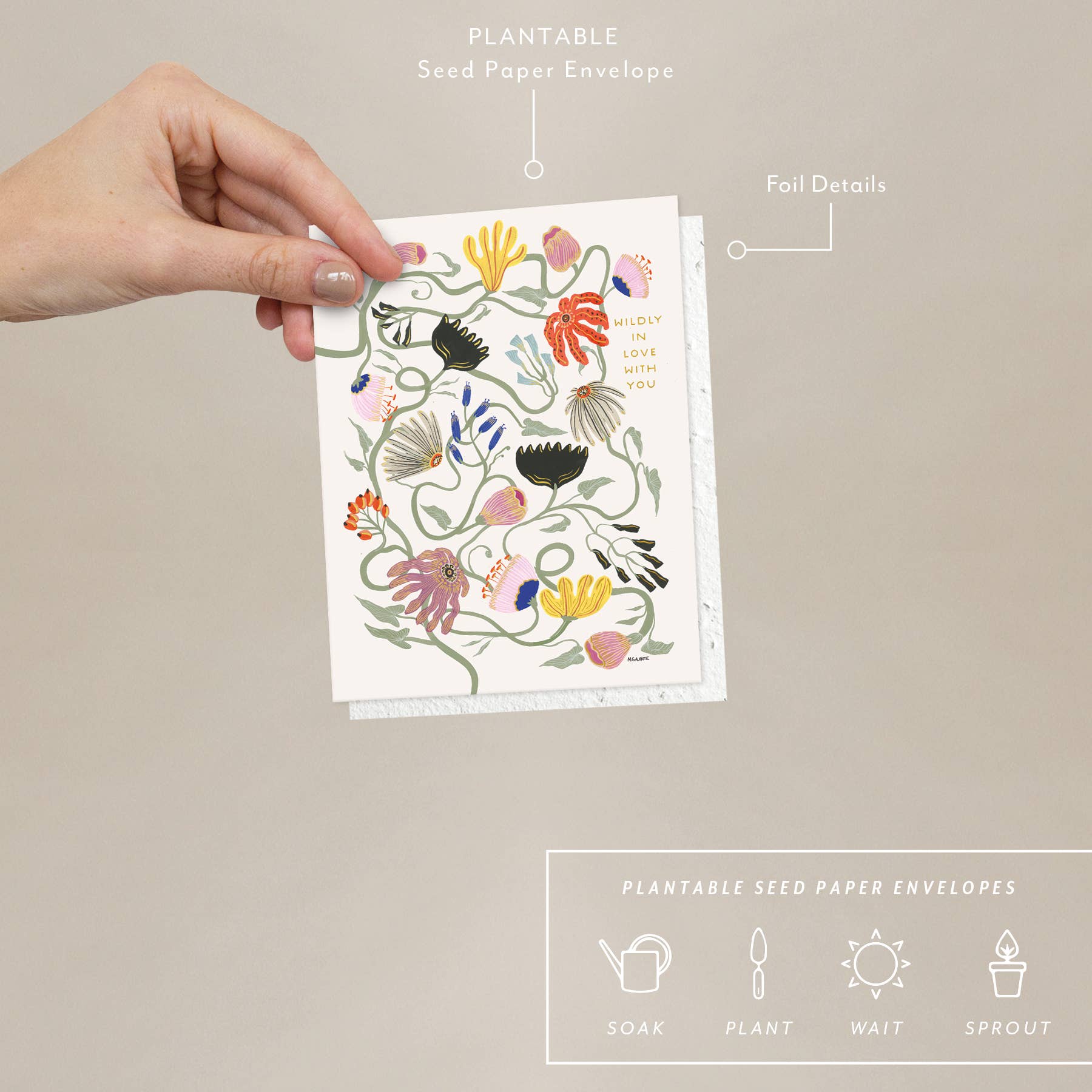 Widly In Love Greeting Card - Romantic Love Note for Anniversaries, Valentine's Day & Special Occasions