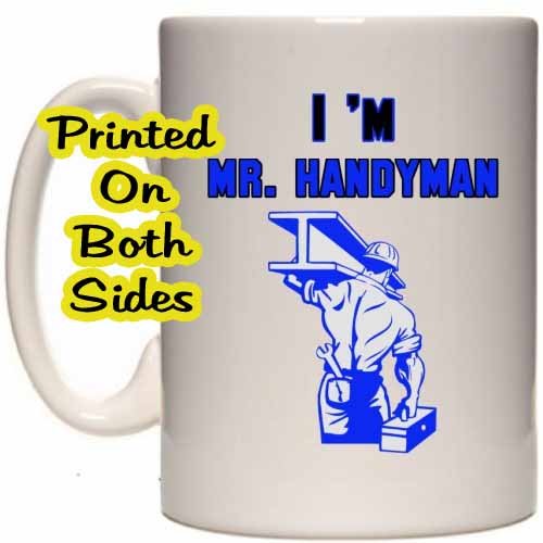 Mr Handyman Ceramic Coffee Mug - 14oz Insulated Travel Mug with Handle, Perfect for Office, Home & Outdoor Use