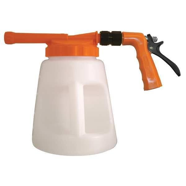 96 oz Orange Plastic Foamer with 3/4 In GHT - Perfect for Car Washing, Pet Grooming & Household Cleaning