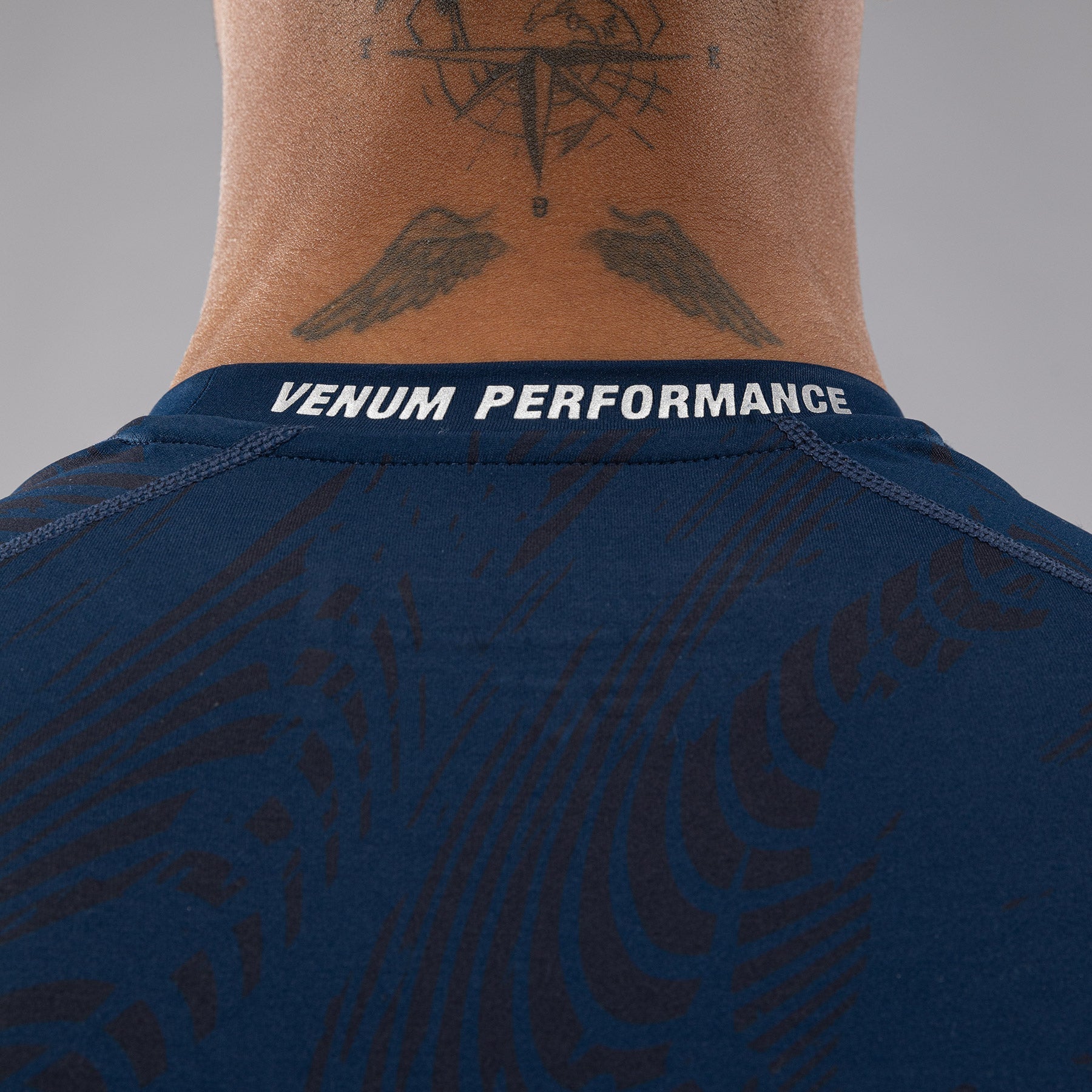 Venum UFC Fusion Fight Week Men's Performance Short Sleeve Rashguard - Oceanic Blue - MMA Training, BJJ, Grappling & Combat Sports Apparel