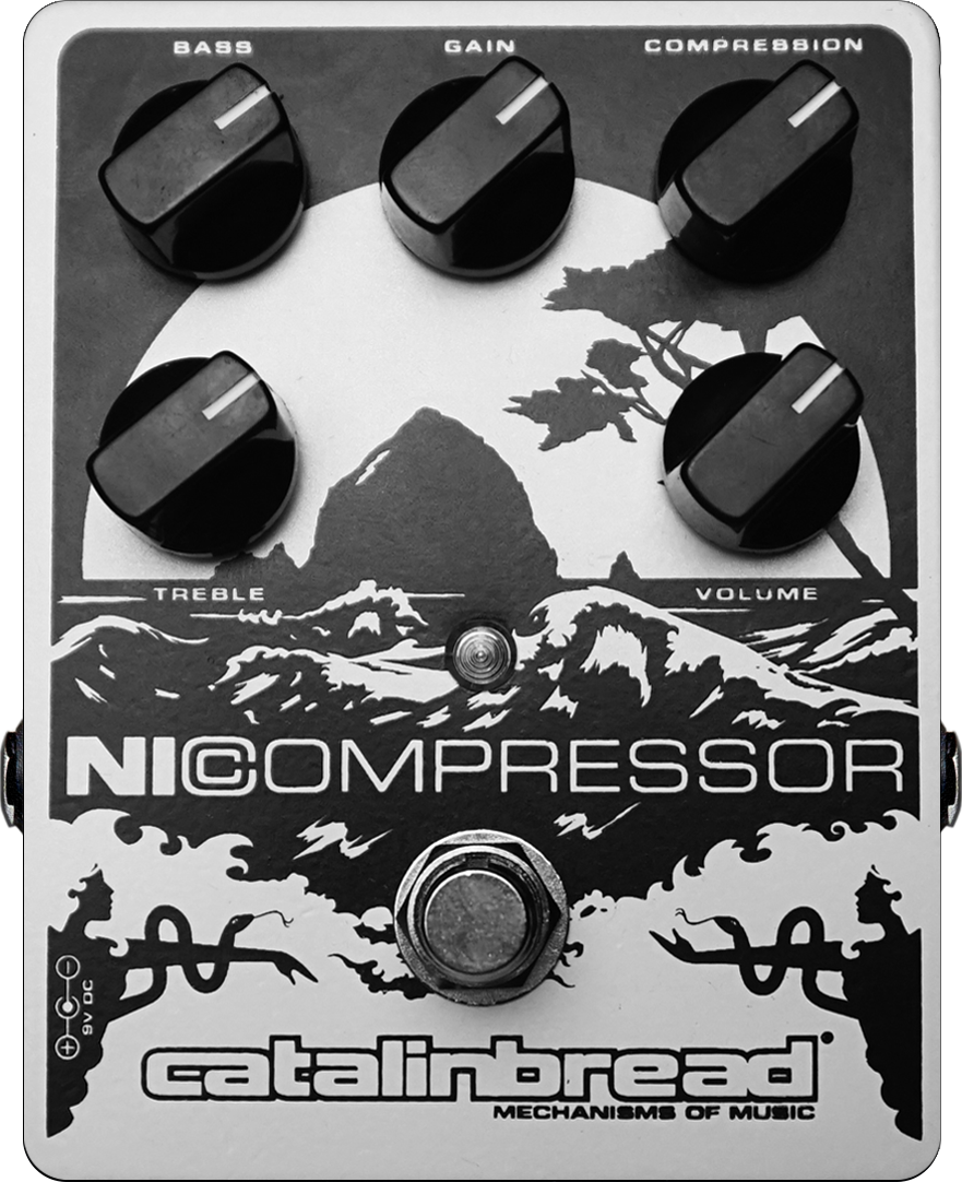 Catalinbread Nicompressor Guitar Effects Pedal - Premium Soft Pearl Finish | Studio & Live Performance Compressor for Electric Guitarists