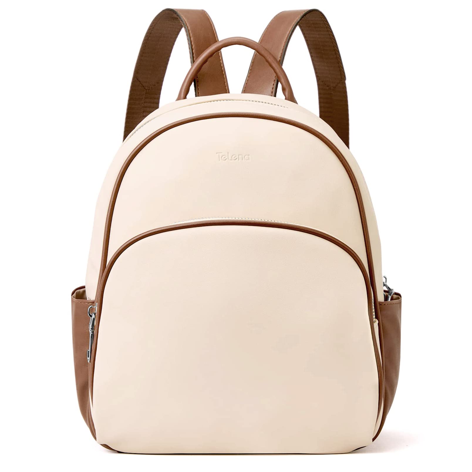 Telena Small Leather Backpack Purse for Women & Girls - Cute Mini Shoulder Bag for Travel, School & Daily Use | Durable & Stylish Crossbody Backpack for Work, Shopping & Weekend Outings