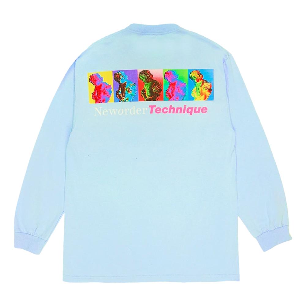 PLEASURES TECHNIQUE Long Sleeve T-Shirt - Powder Blue | Comfortable Cotton Crewneck Top for Men & Women | Perfect for Casual Wear, Street Style & Everyday Outfits