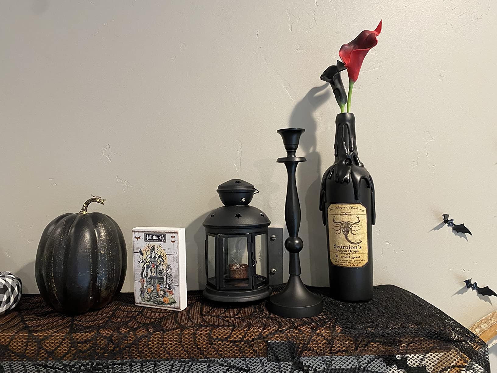 Elegant Black Wrought Iron Pillar Candle Holder Set - 3 Piece Home Decor for Dining Table, Wedding Centerpiece & Romantic Anniversary Decor | Tea Light & Votive Candle Holders by Nagina International (Large Stick)