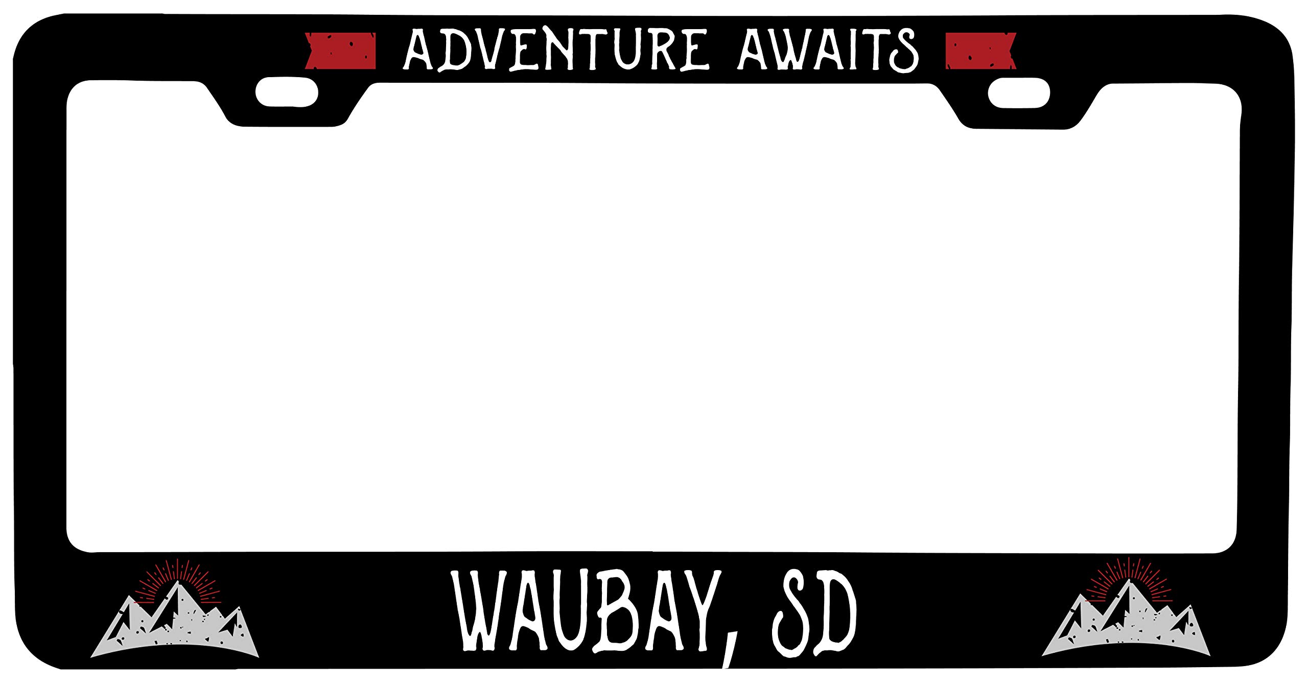 R&R Imports Waubay South Dakota Vanity Metal License Plate Frame - Durable Car Accessory for Customizing Vehicles & Showcasing State Pride