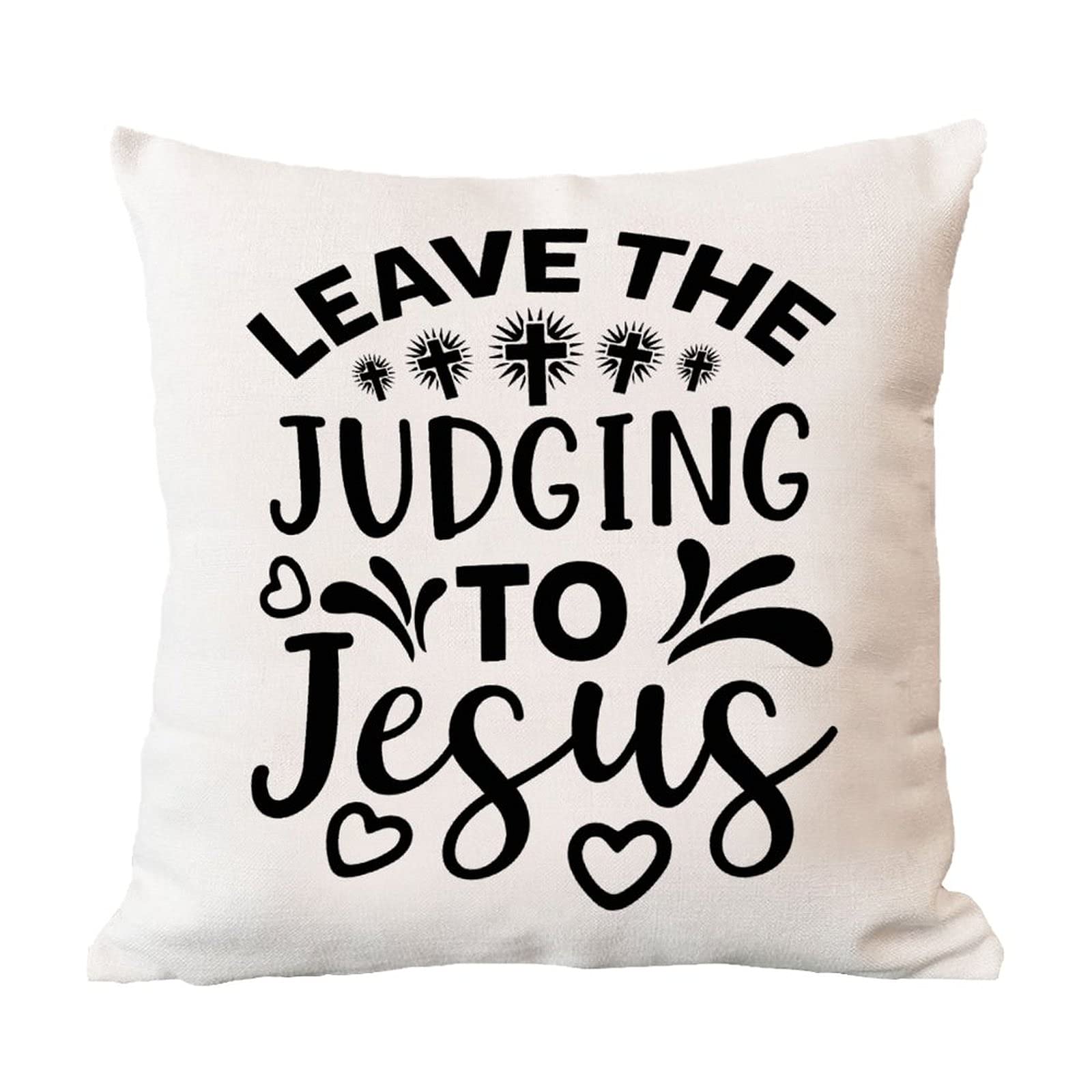 Religious Christmas Pillow Cover - Bible Quotes & Jesus Scripture Christian Home Decor for Sofa, Couch - Inspirational Gift for Holidays, Birthdays & Daily Comfort