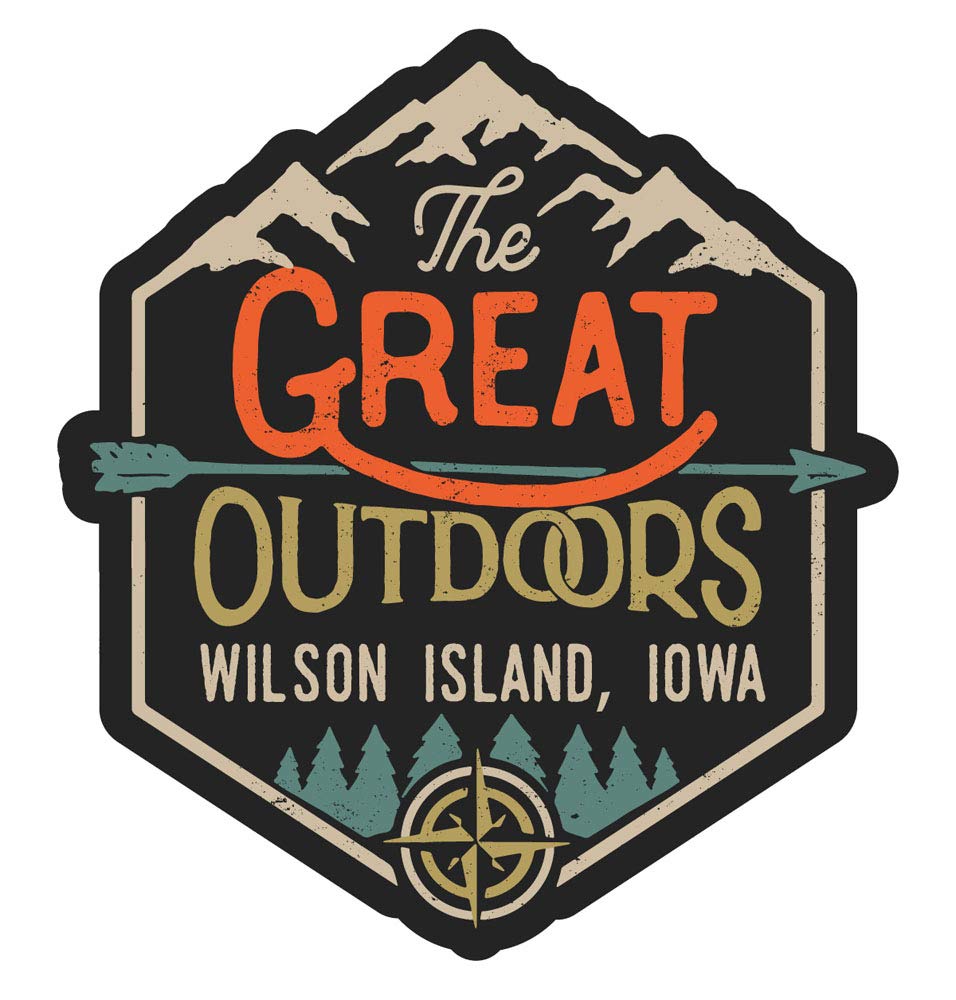 Wilson Island Iowa The Great Outdoors Design 4-Inch Refrigerator Magnet - Perfect for Fridge Decor, Souvenirs & Travel Memories