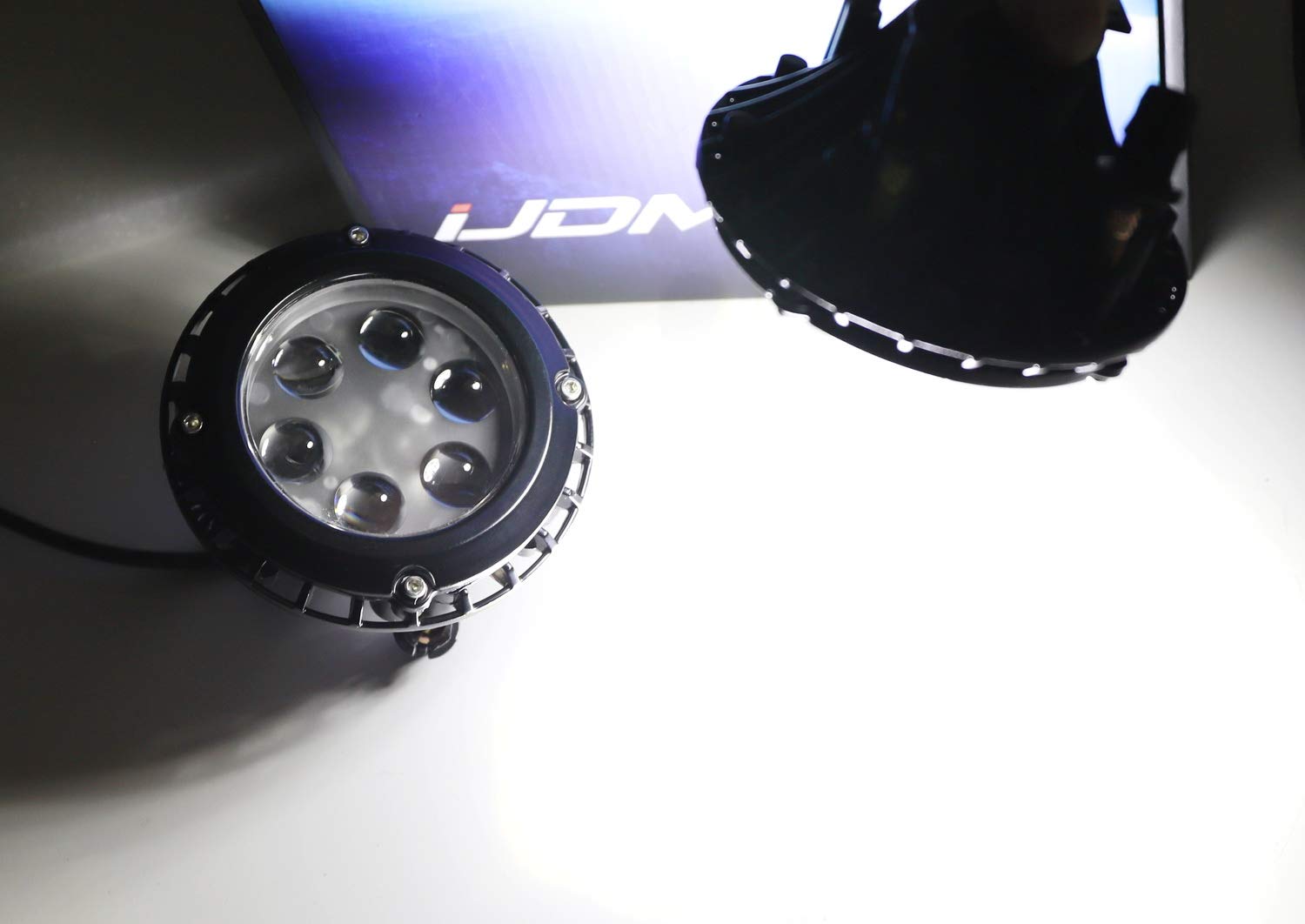 Super Bright 30W LED Fog Lights for 2015-2019 GMC Sierra 2500HD/3500HD - High Power Projector Lens with Fog Bezel Covers, Relay Wires & On/Off Switch | Enhanced Visibility for Off-Road, Night Driving & Inclement Weather Conditions