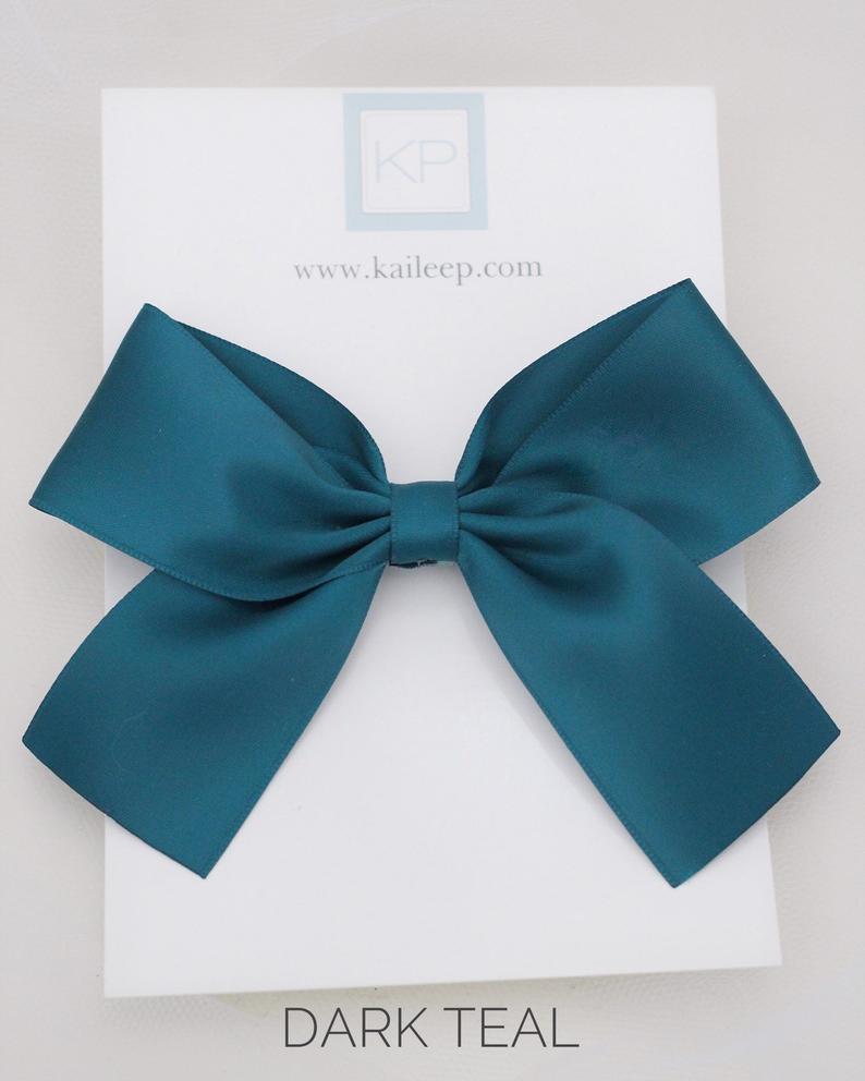 Elegant Satin Bow Hair Clips for Girls - Fashion Hair Accessories for School, Parties & Everyday Wear