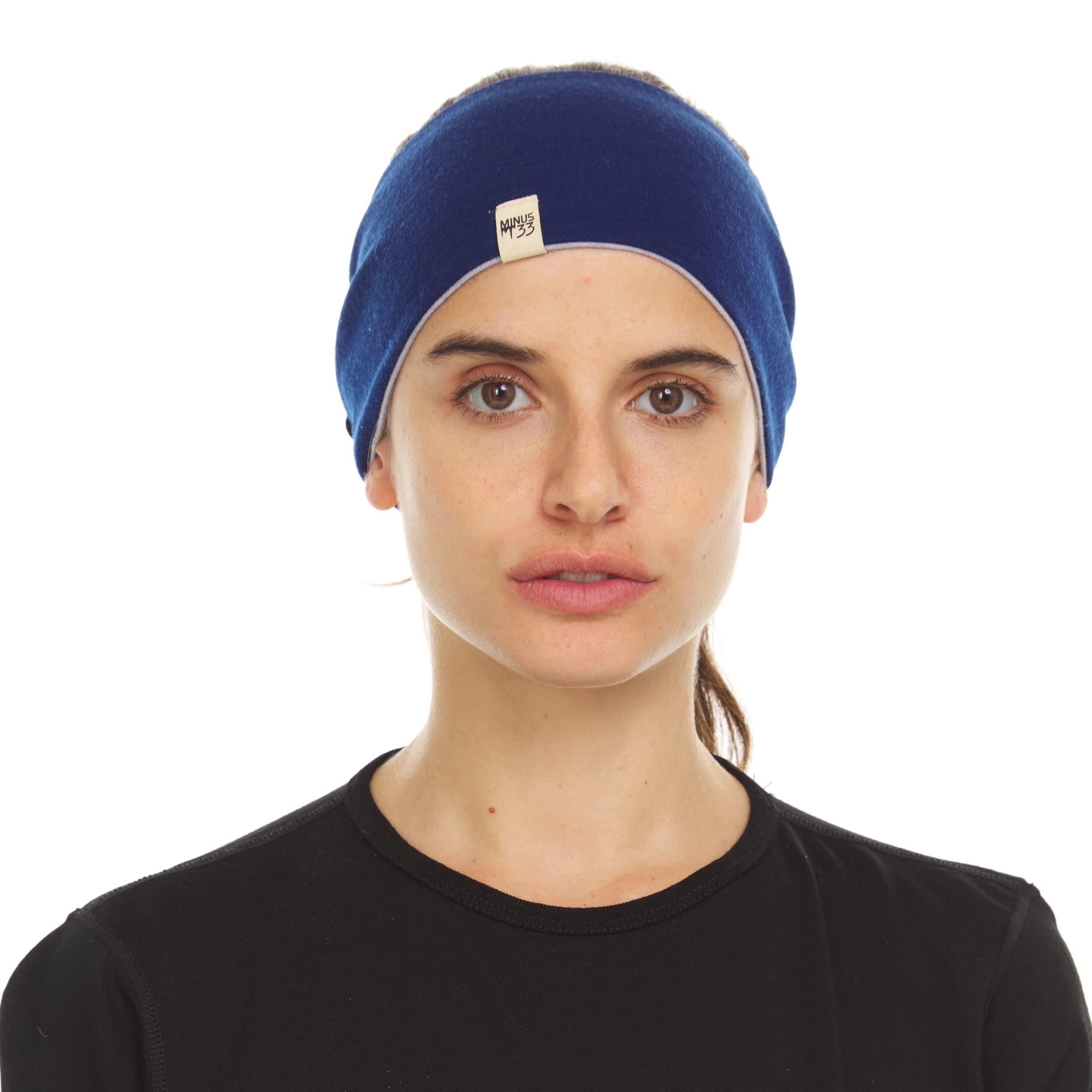 Merino Wool Reversible Headband for Women & Men - Warm Winter Ear Warmer Headband for Running, Hiking, Skiing & Outdoor Activities