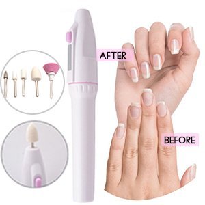 Ligege 5-in-1 Electric Manicure Set - Professional Nail Drill, File Grinder, Callus Remover & Polisher Kit for Home Manicure & Pedicure Care | Perfect for Salon-Quality Nails at Home, Travel & Gift Giving