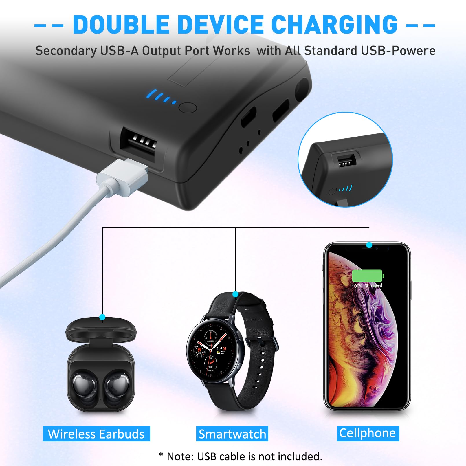 Samsung Galaxy S21 Ultra 5G Battery Case - 5000mAh Rechargeable Extended Charger with Kickstand & Dual Device Charging | Black | Perfect for Travel, Work & Outdoor Activities
