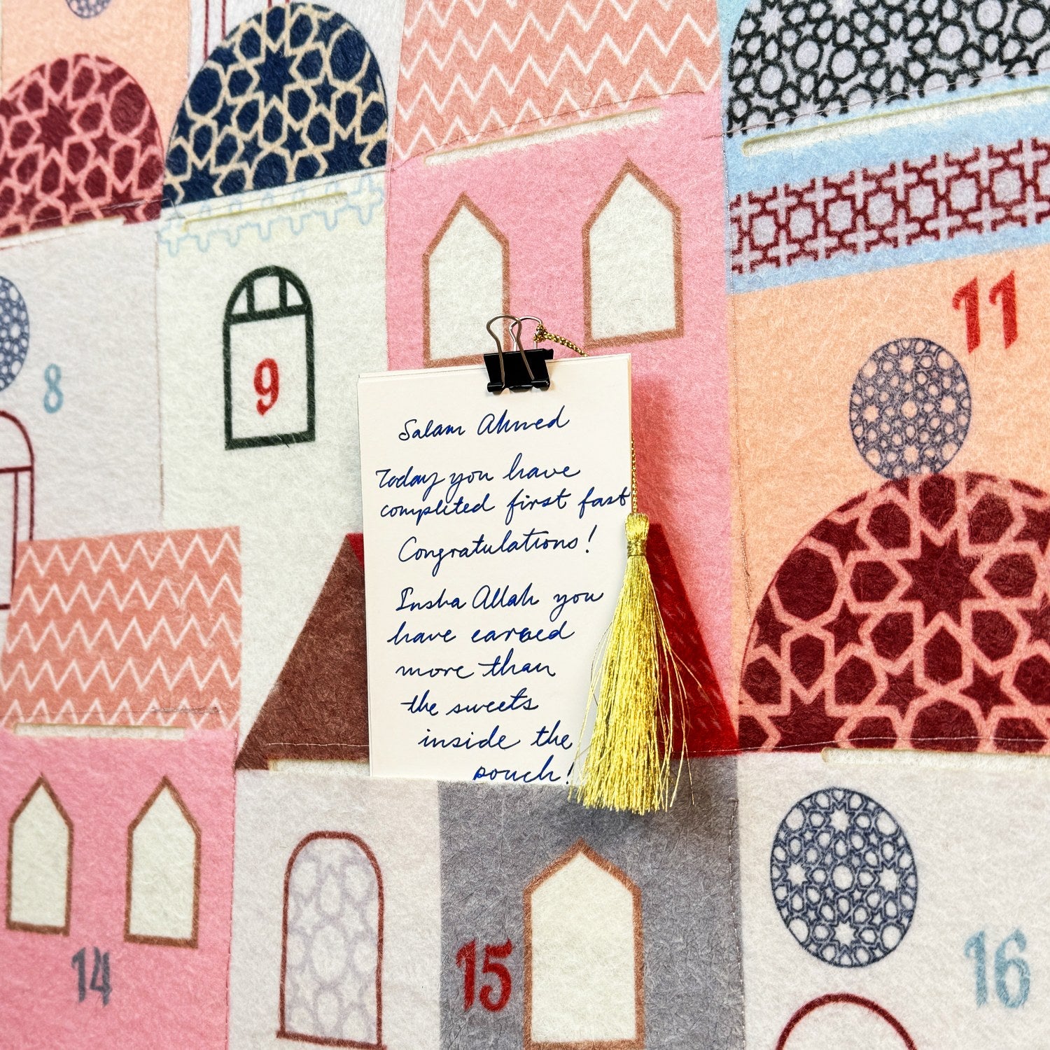 Ramadan Calendar & Pouch - Islamic Gift Set for Kids and Family - Perfect for Ramadan Countdown, Eid Celebrations and Religious Education