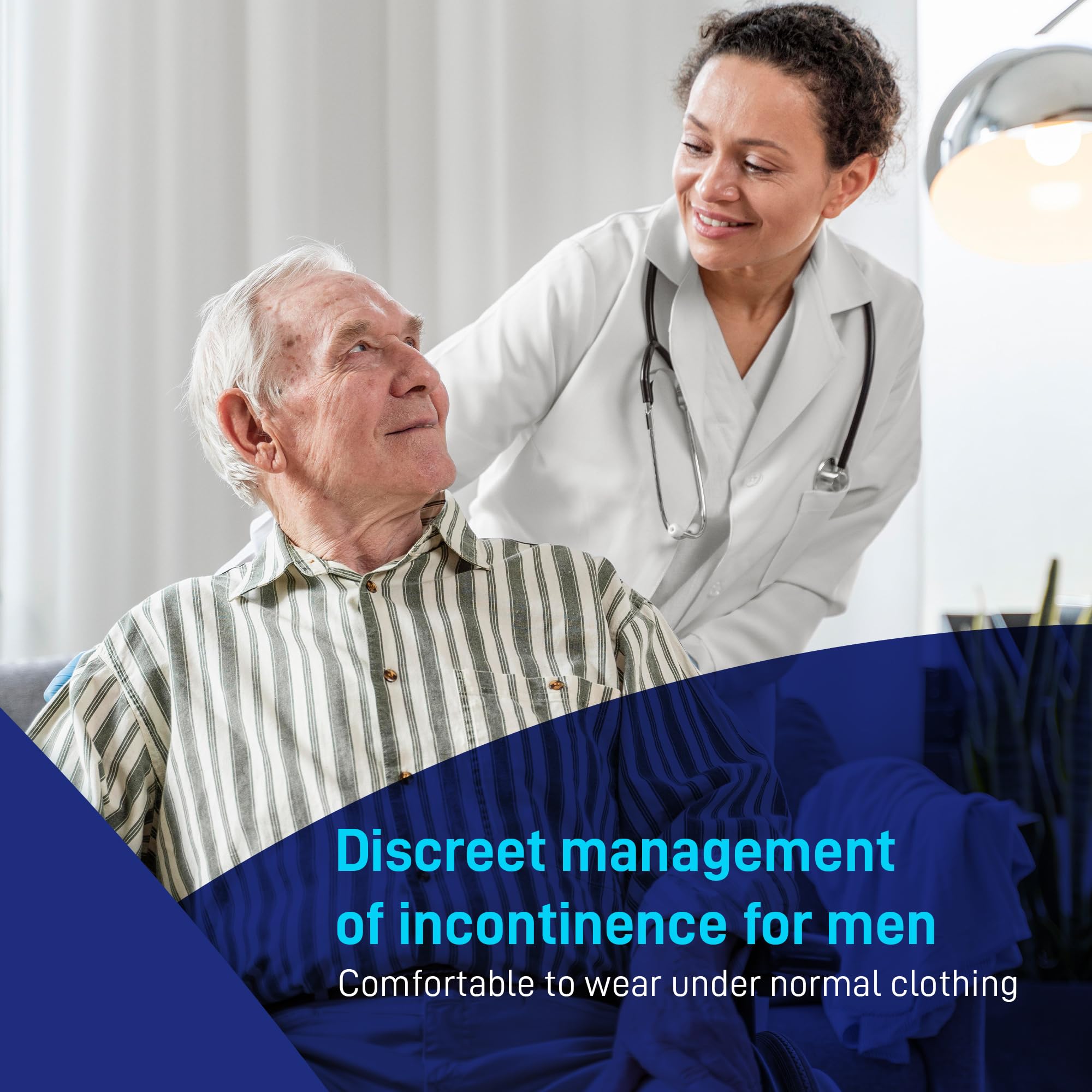 Afex Male Incontinence Management System with Low-Profile Receptacle - Ideal for Long-Term Sitting & Small Waist - Perfect for Office Workers, Truck Drivers, and Travelers
