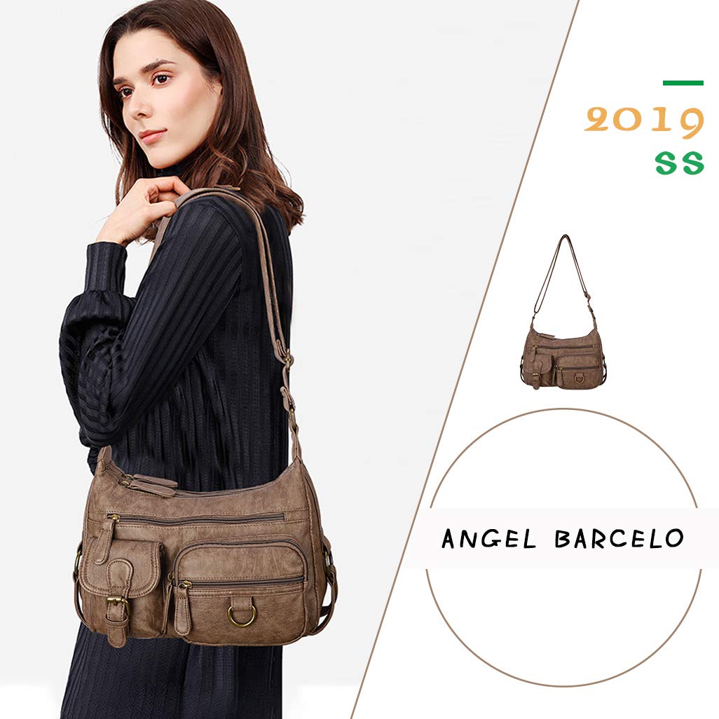 Angel Barcelo Crossbody Bag for Women - PU Leather Purse for Daily Use & Travel