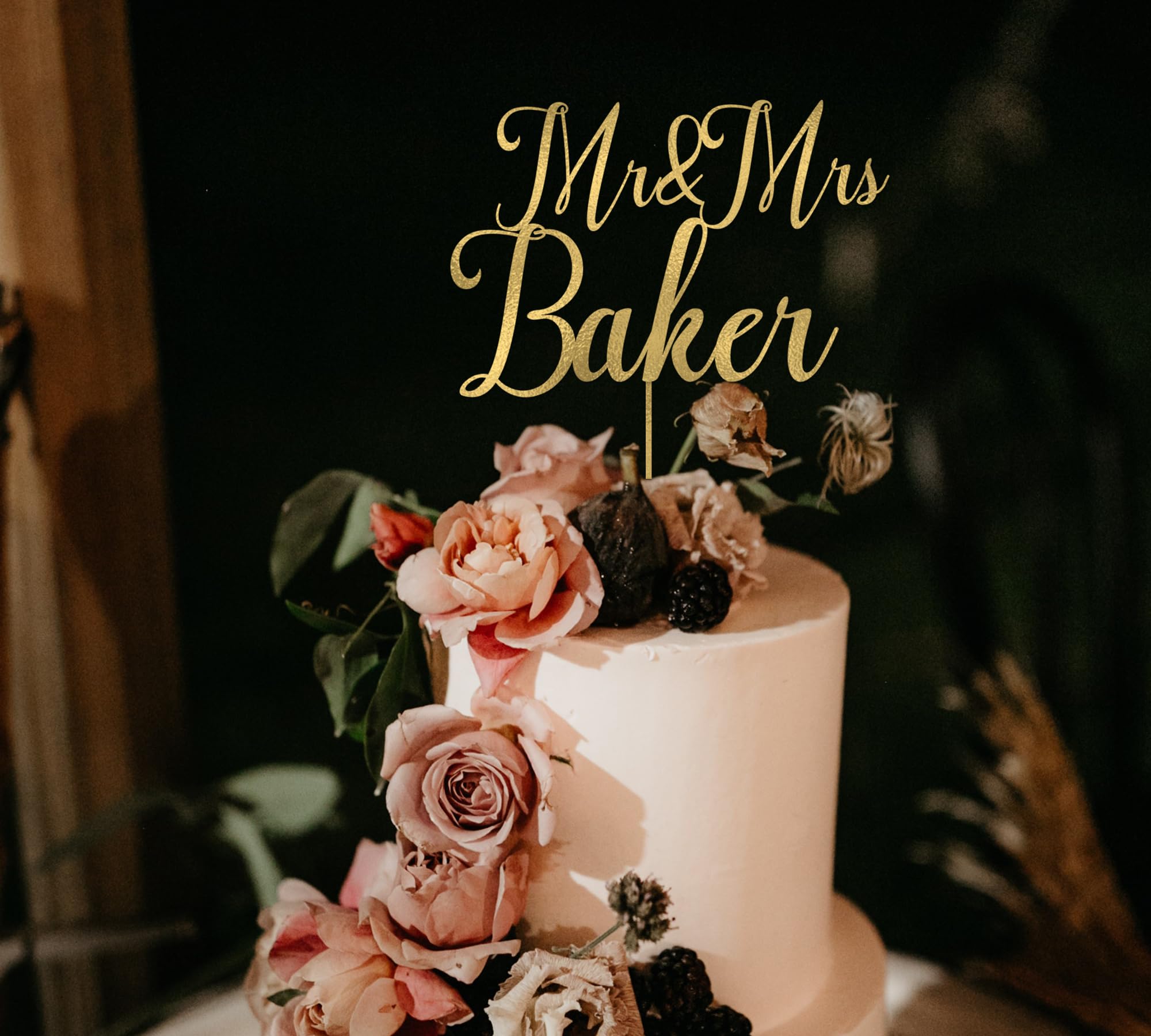Custom Wedding Cake Toppers - Personalized Bride & Groom Cake Topper for Anniversary - Perfect for Wedding Cakes, Bridal Showers & Anniversary Celebrations