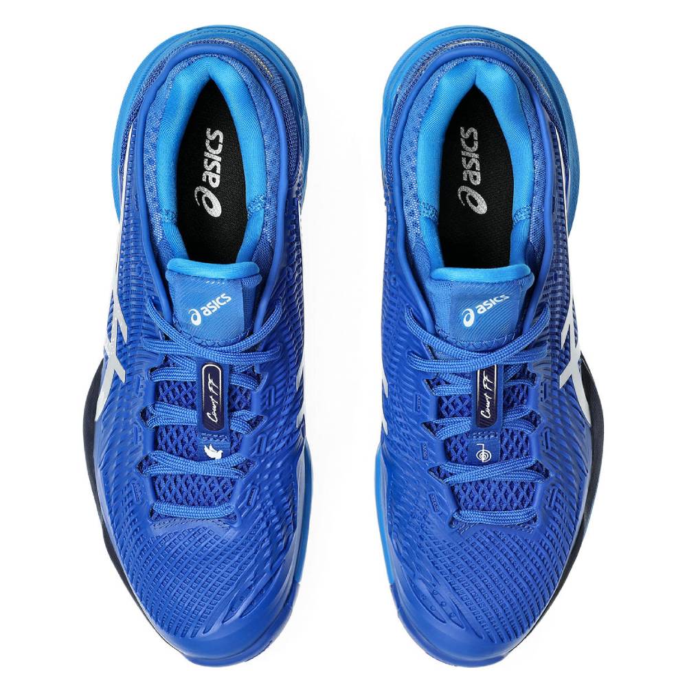 ASICS Court FF 3 Novak Men's Tennis Shoes - Lightweight Performance Sneakers for Hard Court (Tuna Blue/Pure Silver) | Ideal for Competitive Matches & Training Sessions