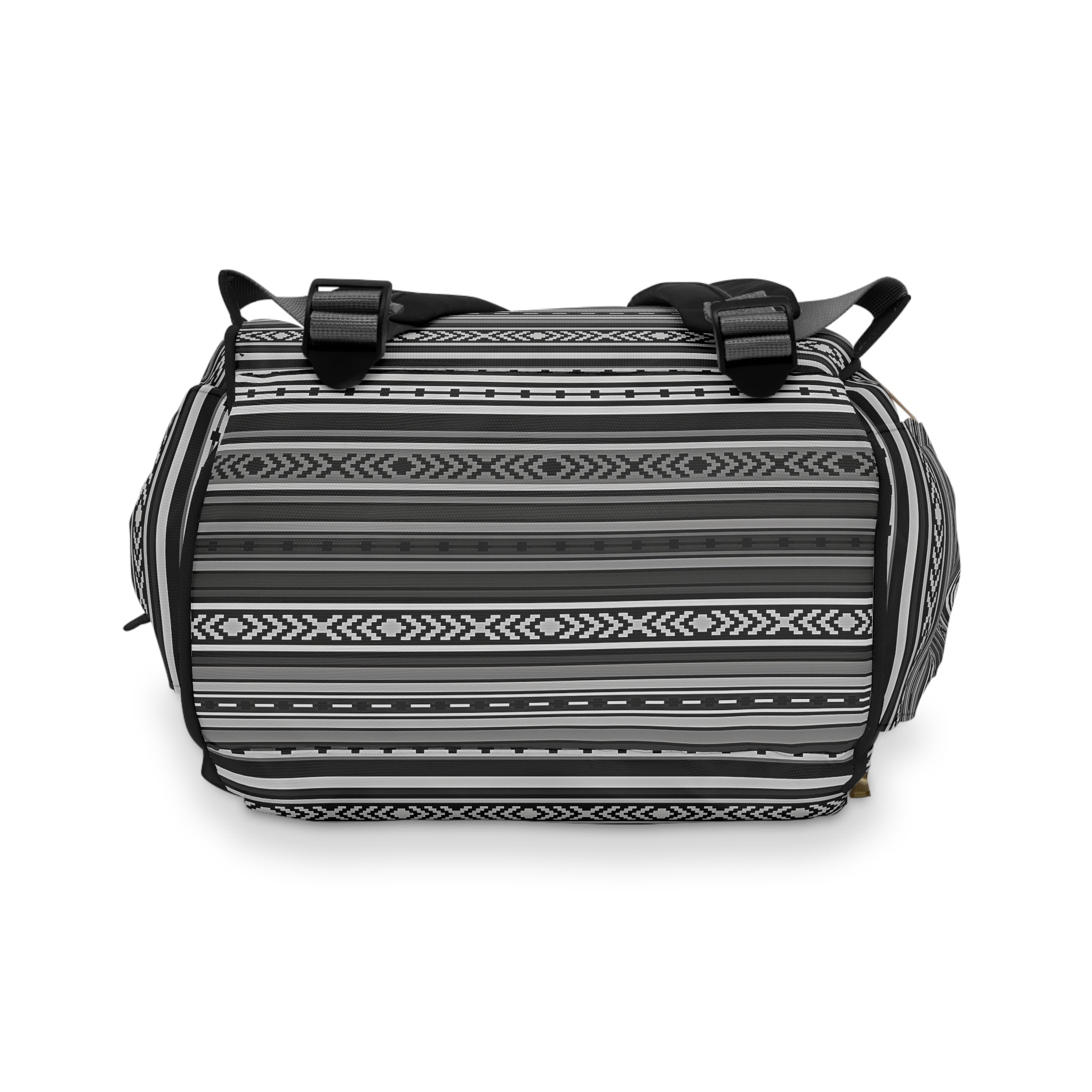 Gray Santa Fe Southwestern Diaper Backpack - Multifunctional Baby Bag for Travel, Hiking & Daily Use with Parents & Caregivers