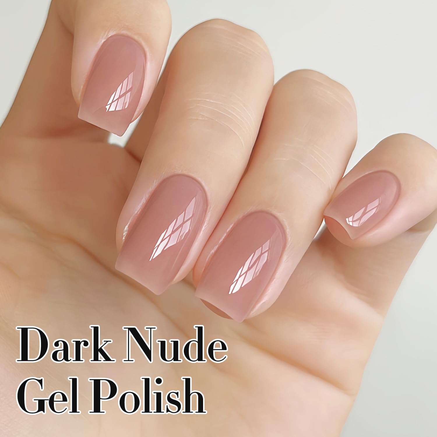 Double Rhythm 0.50 OZ Gel Nail Polish - 15ML Soak Off UV/LED Polish in Dark Nude (B-A1493) - Pastel, Light & Deep Colors for Professional Salon Quality Manicures at Home | Perfect for Women's Nail Art, DIY Designs & Special Occasions