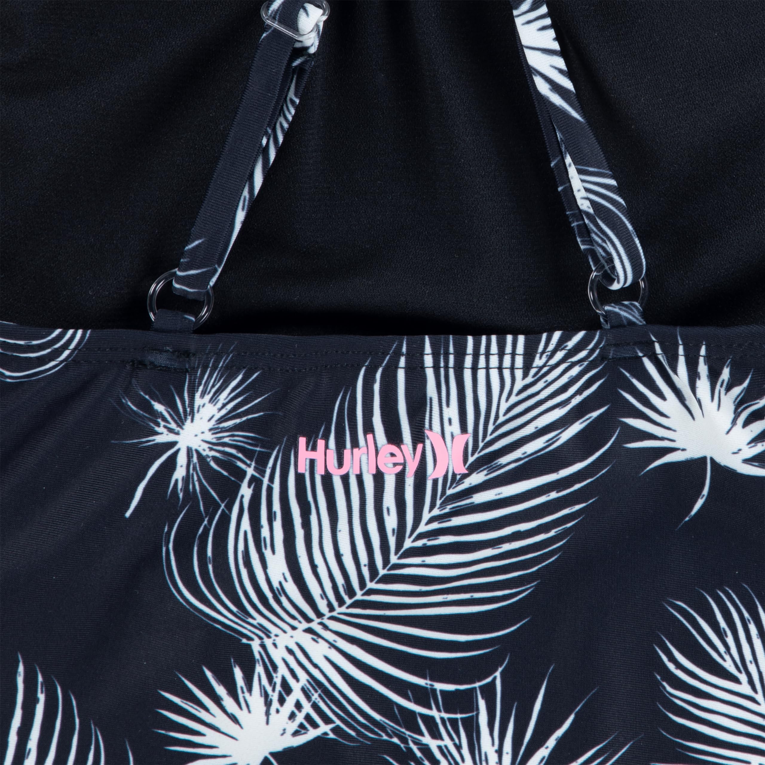 Hurley Girls' 2-Piece Tankini Swimsuit - UPF 50+ Rashguard & Swim Shorts Set for Beach, Pool & Summer Water Activities