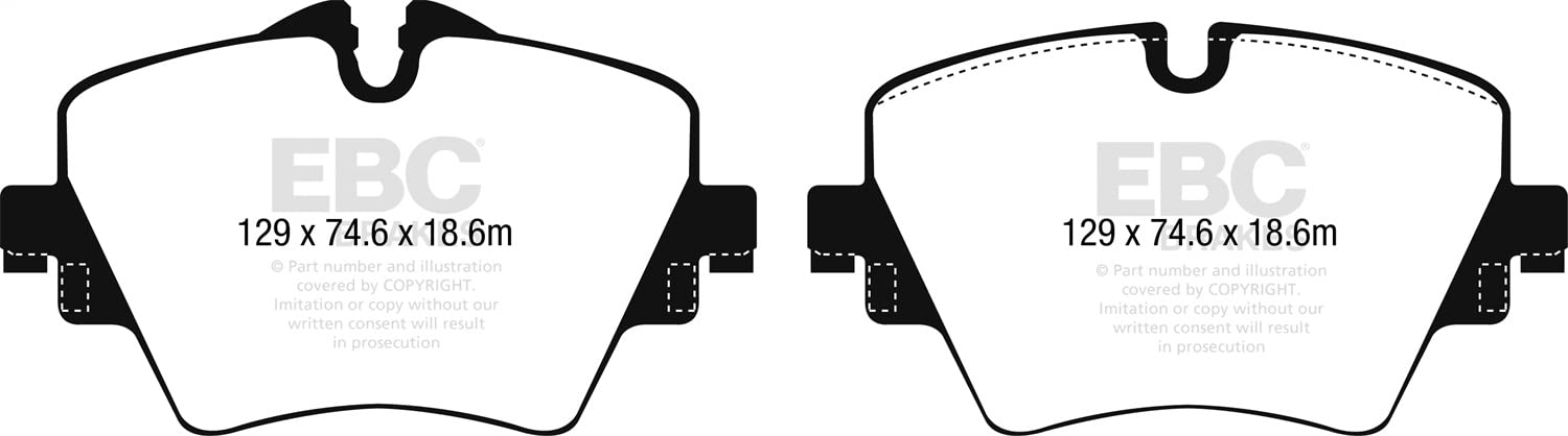 EBC Brakes DP22245 Greenstuff 2000 Series Sport Brake Pads - High Performance Braking for Sports Cars & Track Use